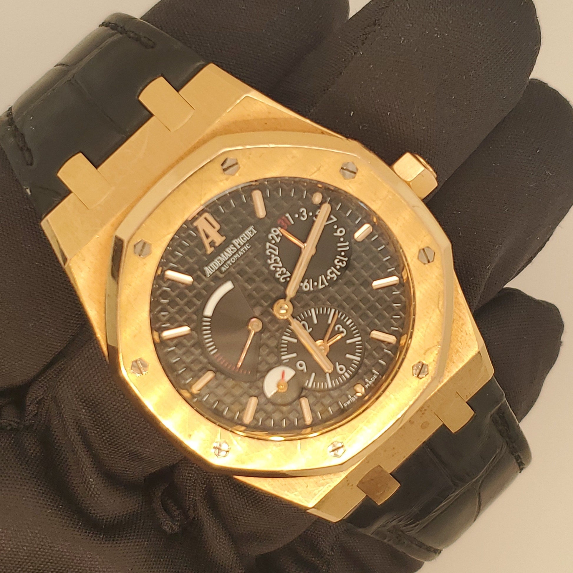 Audemars Piguet Royal Oak Dual Time 26120OR 18K Rose Gold Men’s Watch W/Box & Papers - Wristwatch