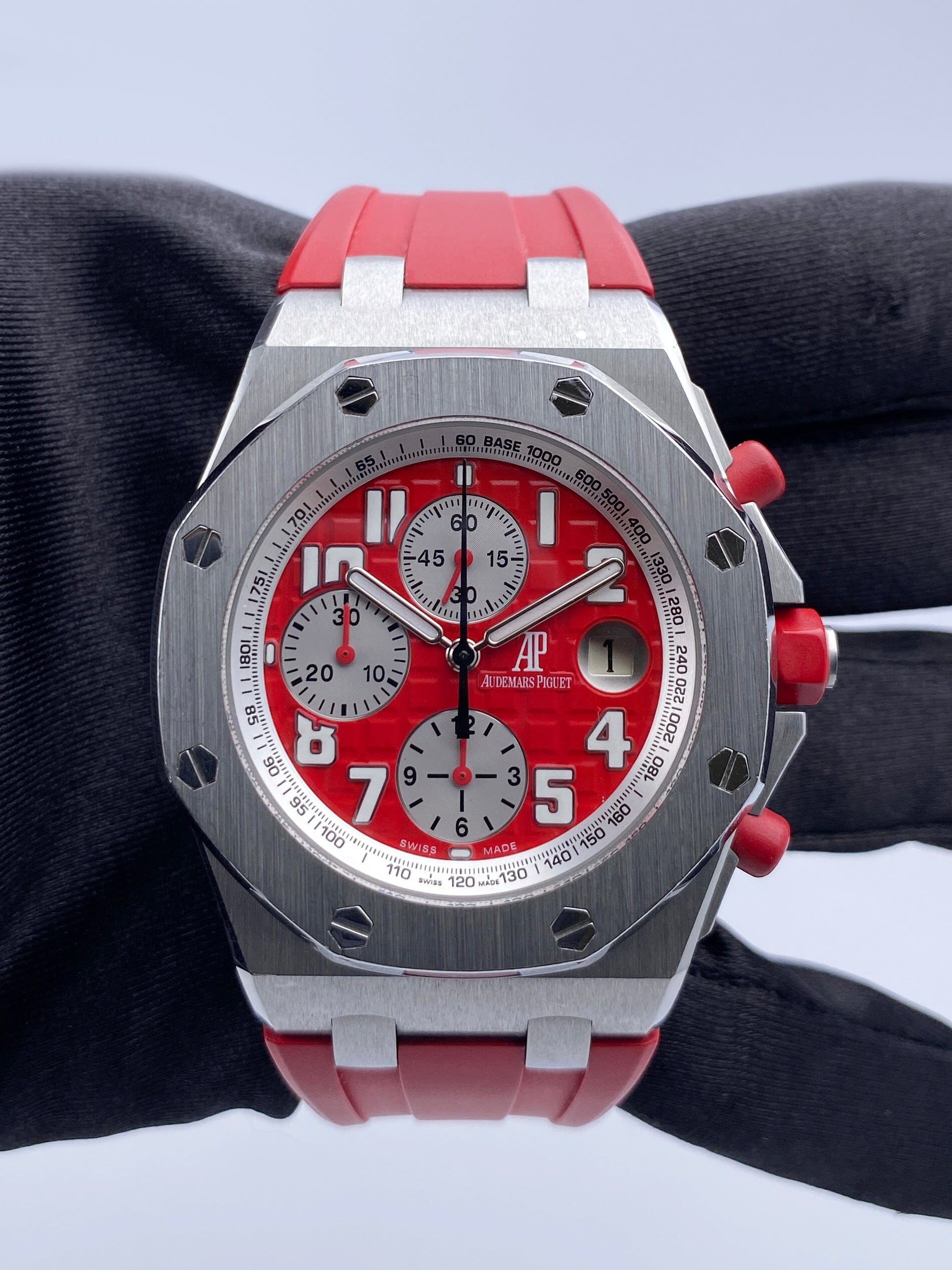 Audemars Piguet Royal Oak Offshore Limited Edition Rhone-Fusterie 26108ST Mens Watch Box Papers