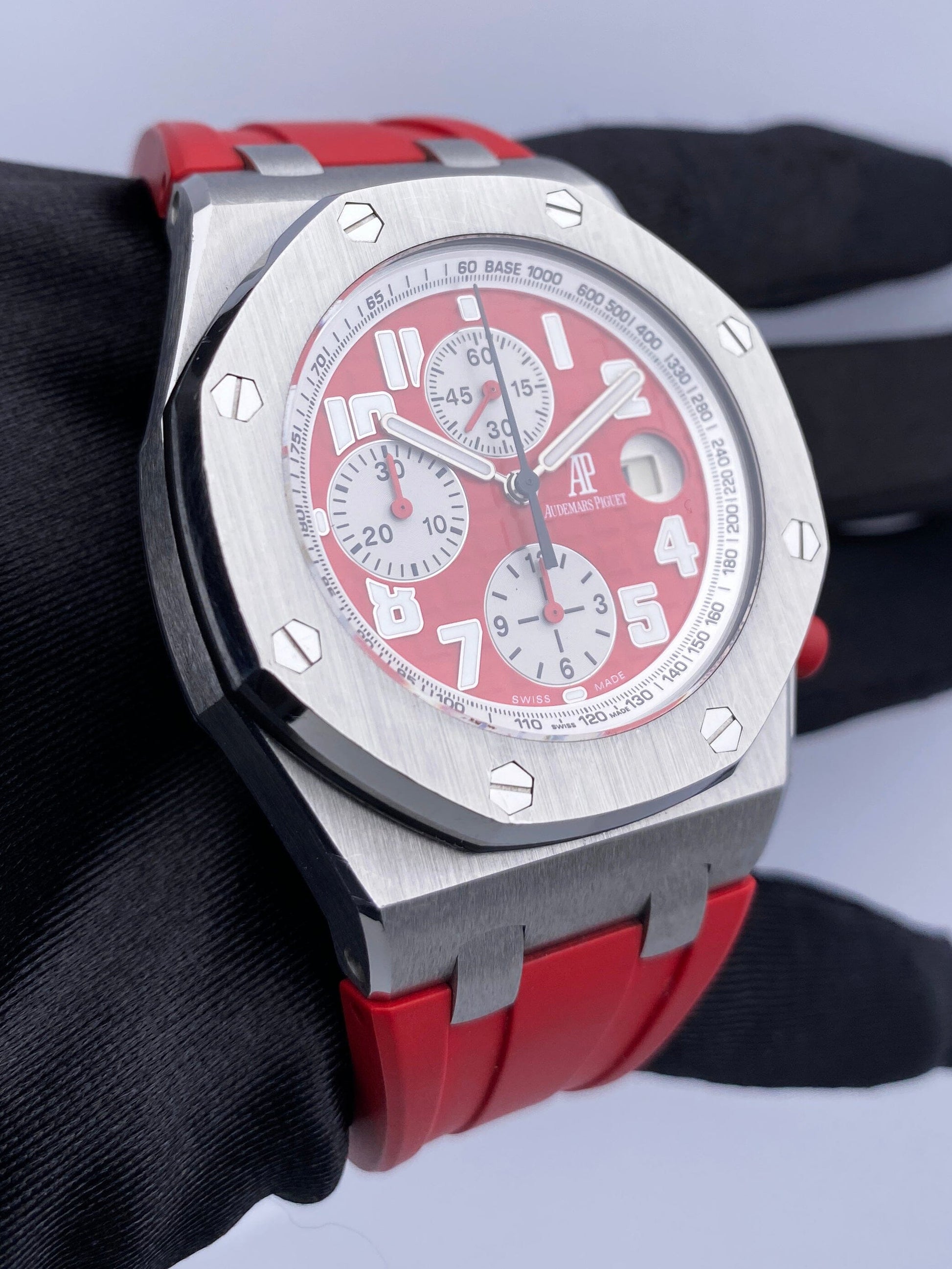 Audemars Piguet Royal Oak Offshore Limited Edition Rhone-Fusterie 26108ST Mens Watch Box Papers