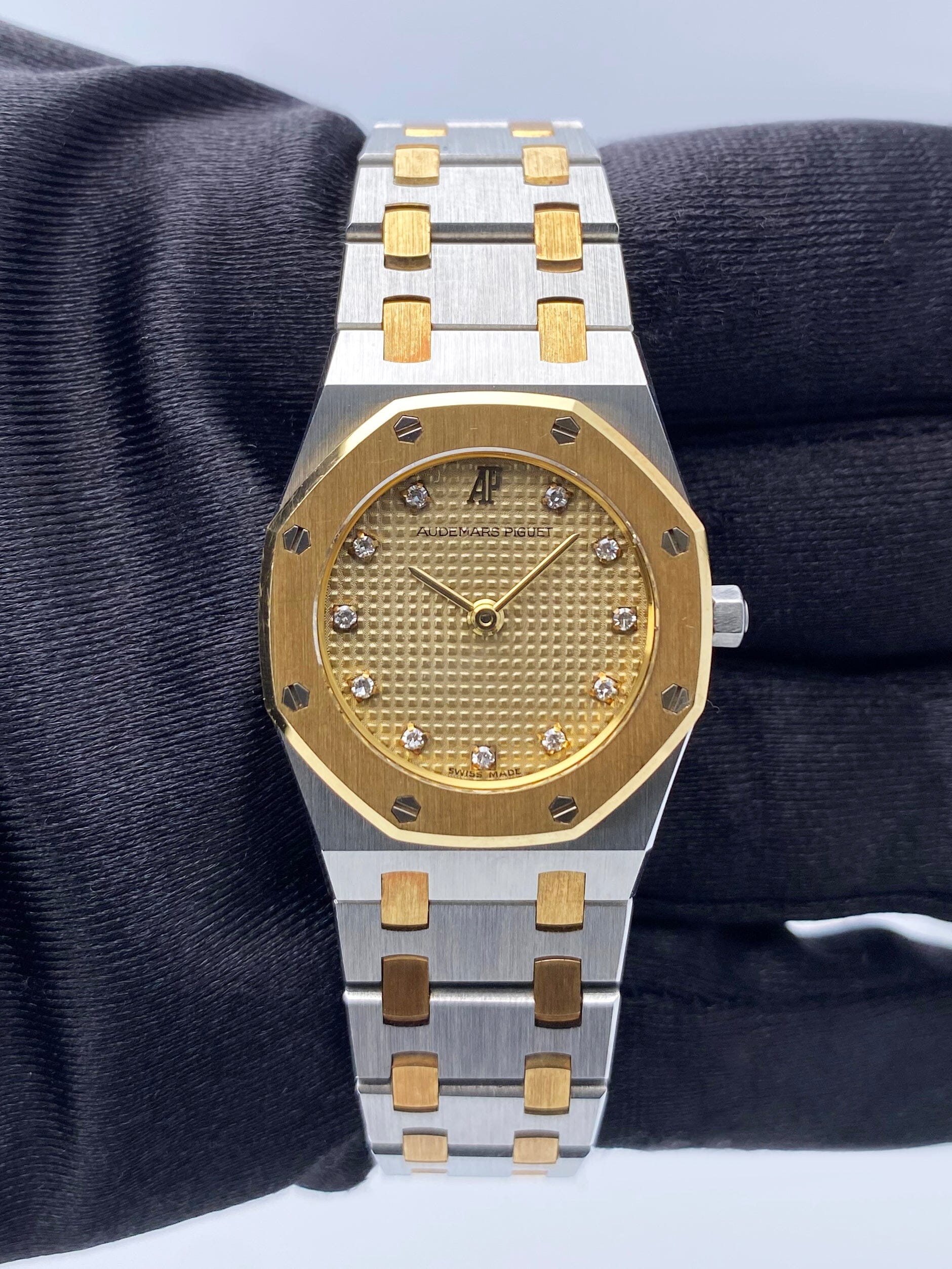 Audemars Piguet Royal Oak 6339SA Diamond Champagne Dial Ladies Watch Papers - Watches