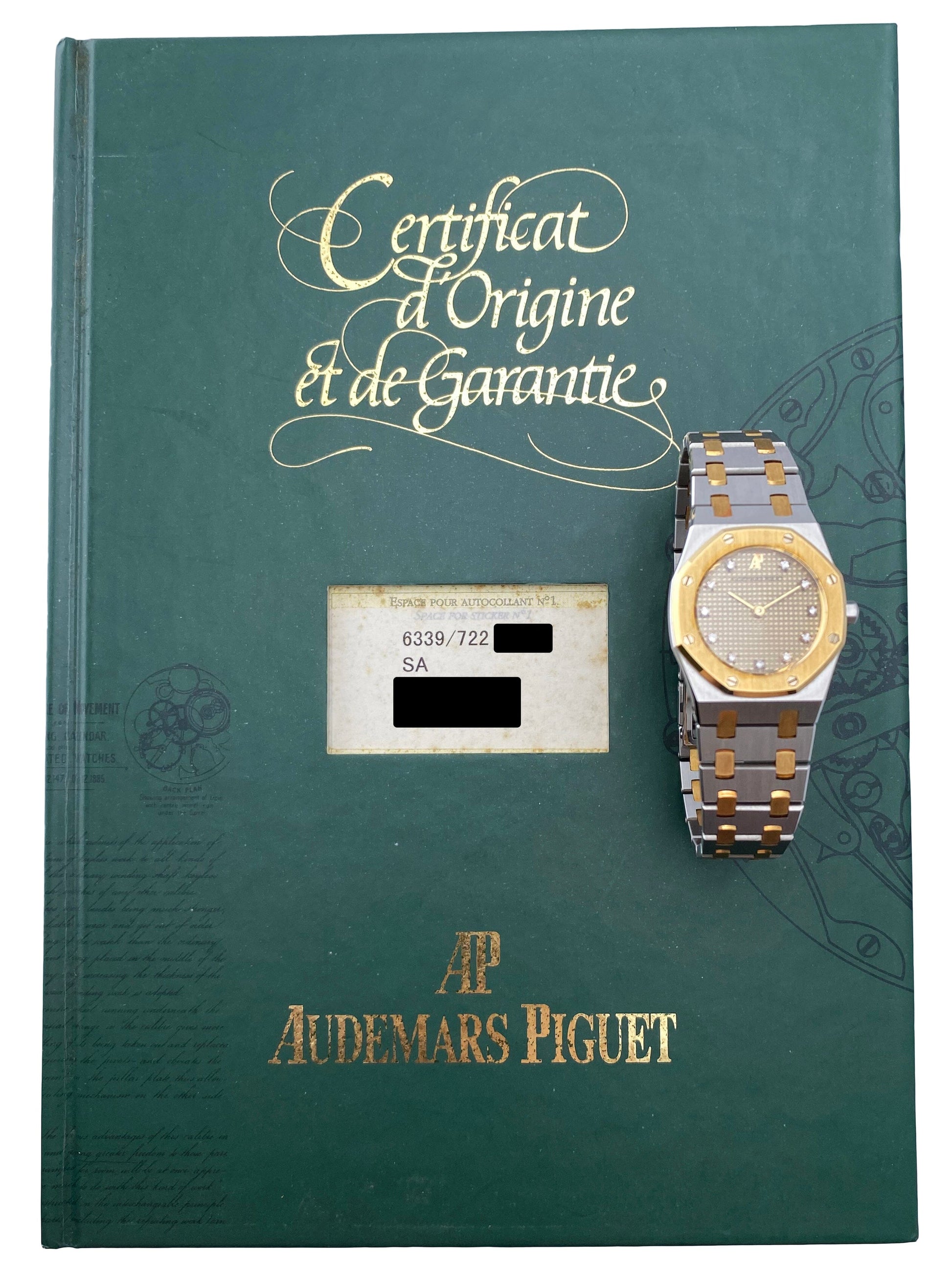 Audemars Piguet Royal Oak 6339SA Diamond Champagne Dial Ladies Watch Papers - Watches