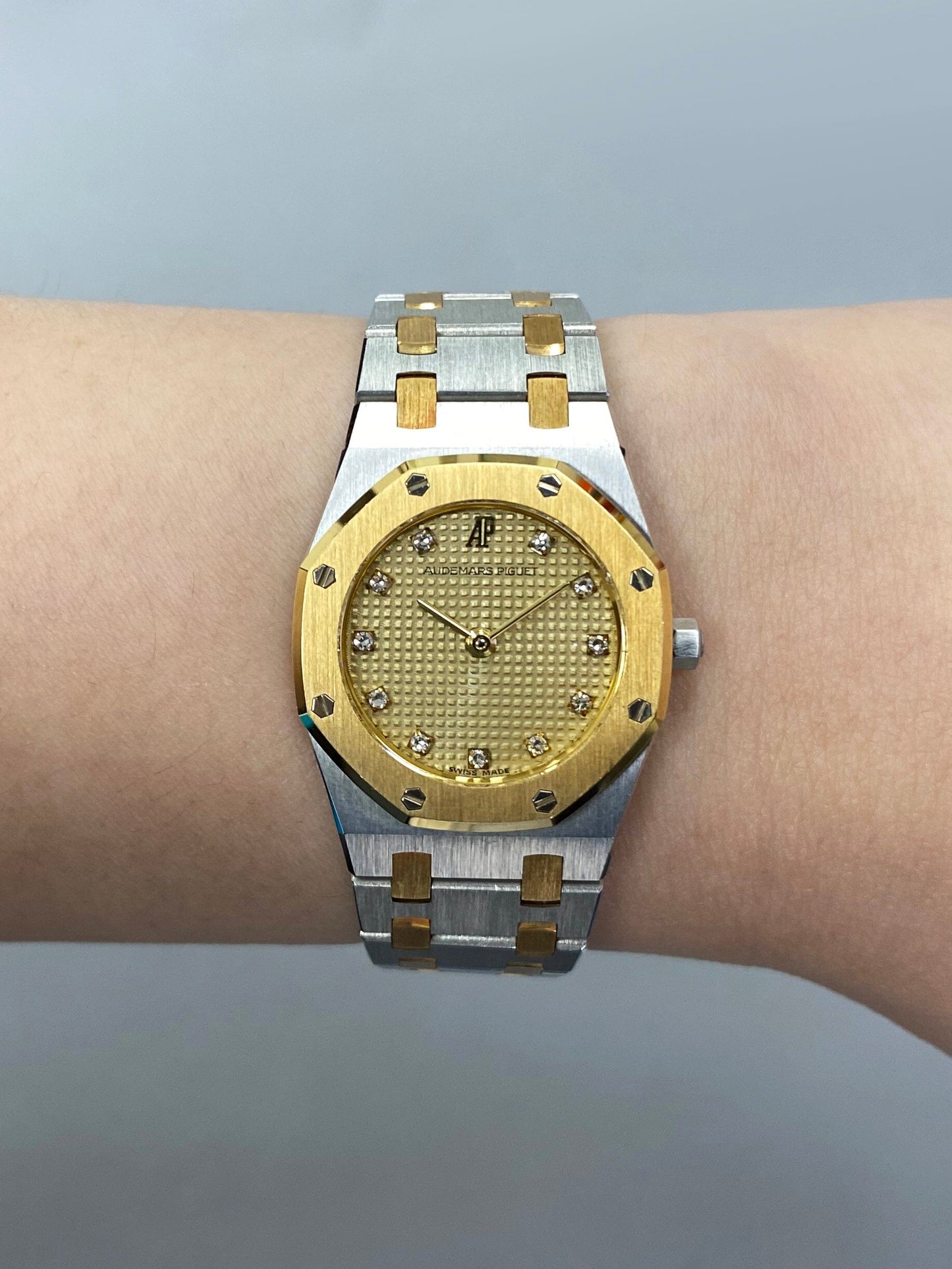 Audemars Piguet Royal Oak 6339SA Diamond Champagne Dial Ladies Watch Papers - Watches