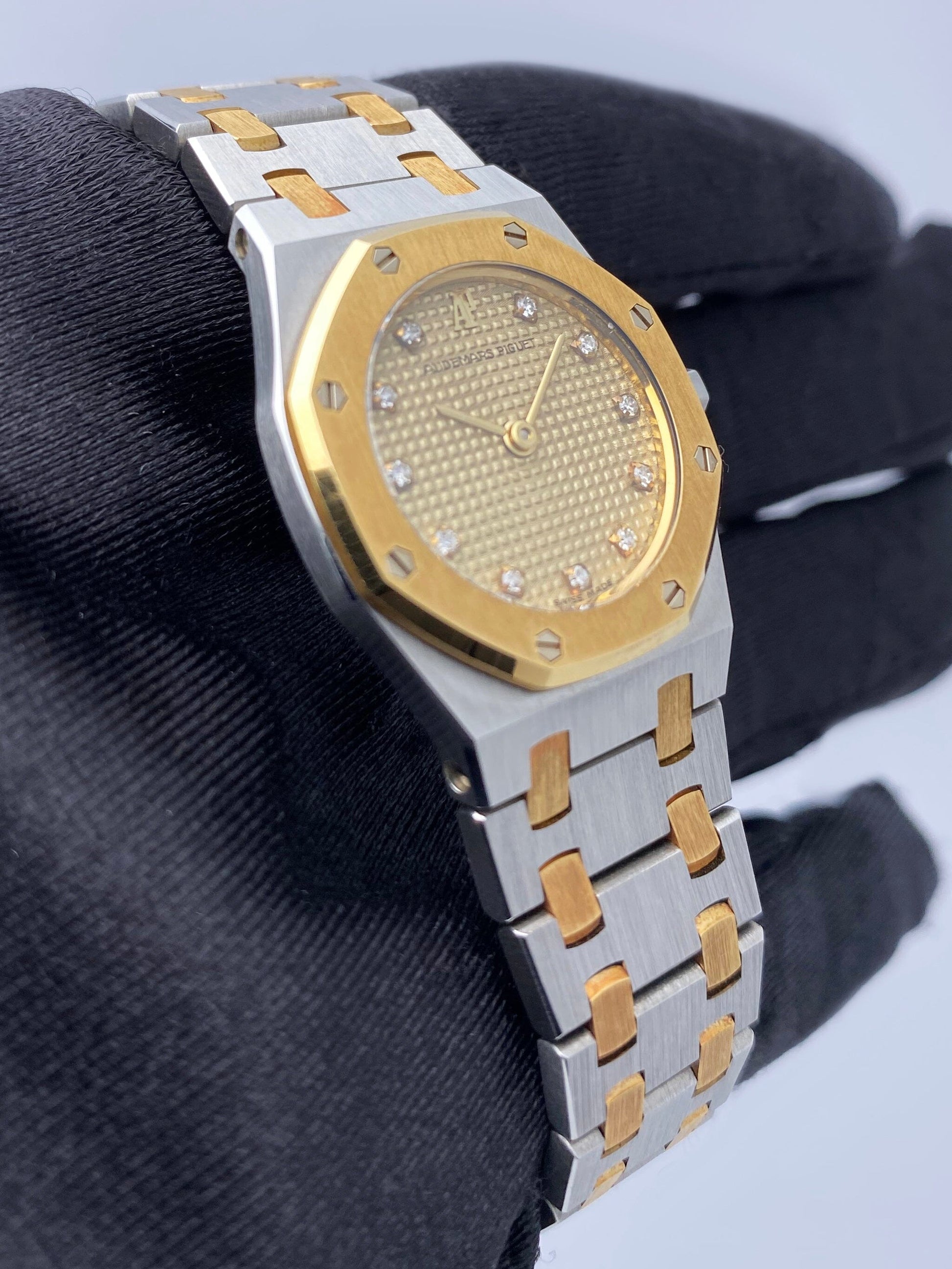 Audemars Piguet Royal Oak 6339SA Diamond Champagne Dial Ladies Watch Papers - Watches