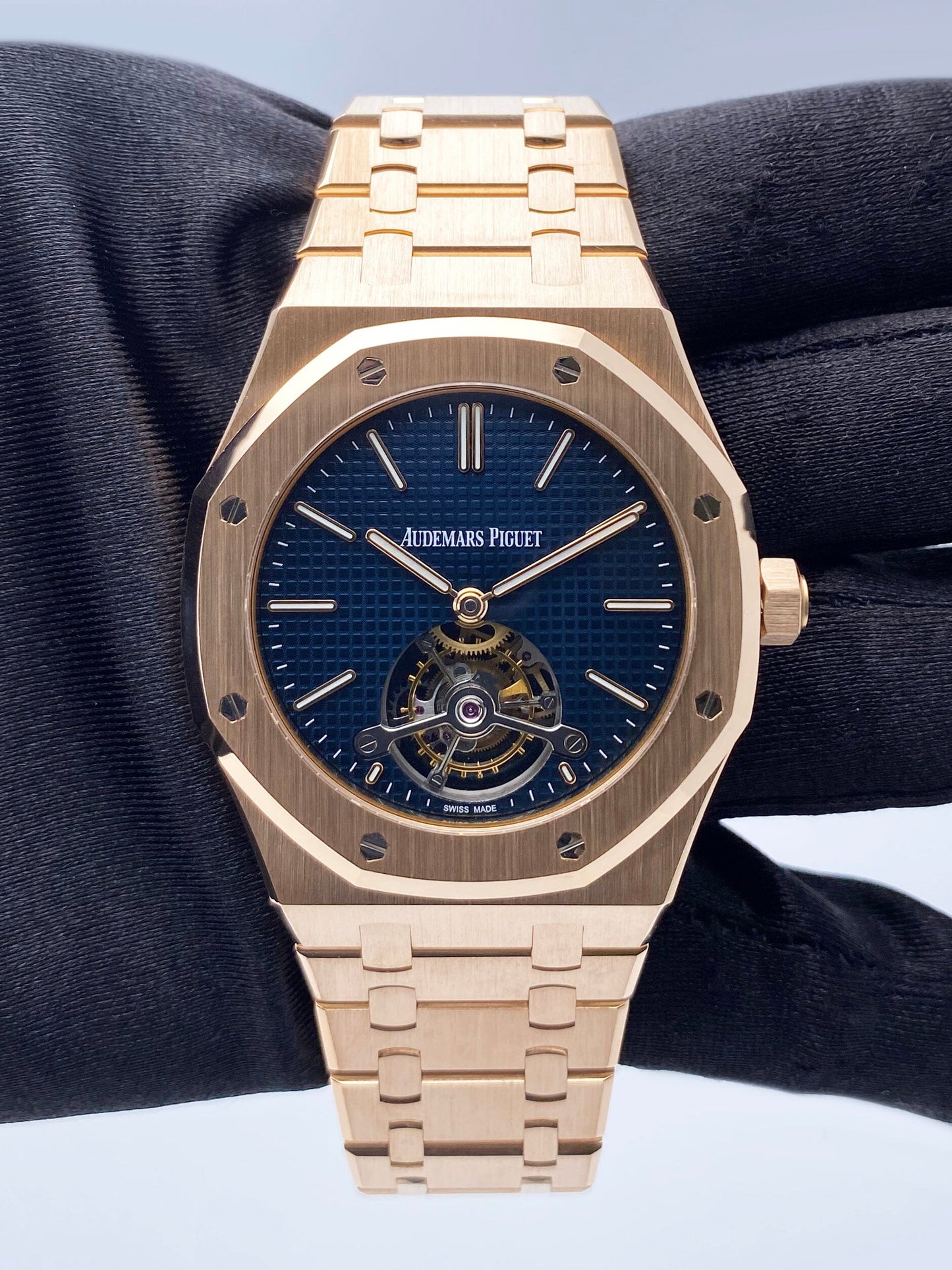 Audemars Piguet Royal Oak Tourbillion 265100R Blue Dial Mens WatchBox Papers - Wristwatch