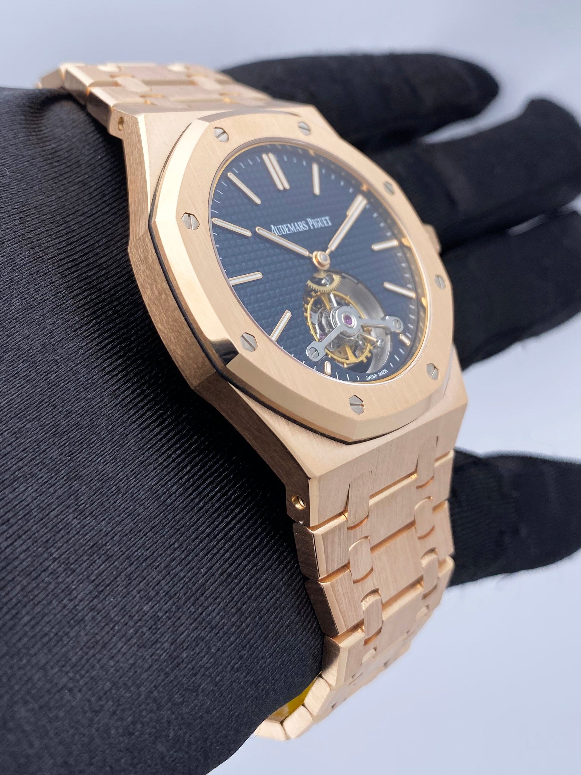 Audemars Piguet Royal Oak Tourbillion 265100R Blue Dial Mens WatchBox Papers - Wristwatch