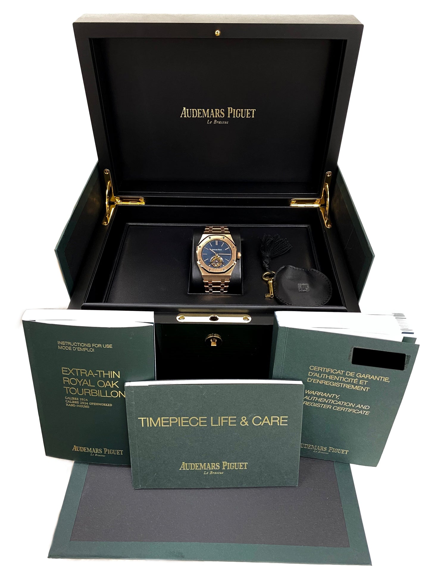 Audemars Piguet Royal Oak Tourbillion 265100R Blue Dial Mens WatchBox Papers - Wristwatch