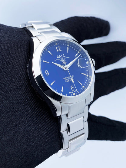 BALL Engineer III Ohio Chronometer Blue Dial Mens Watch Box Papers - Wristwatch