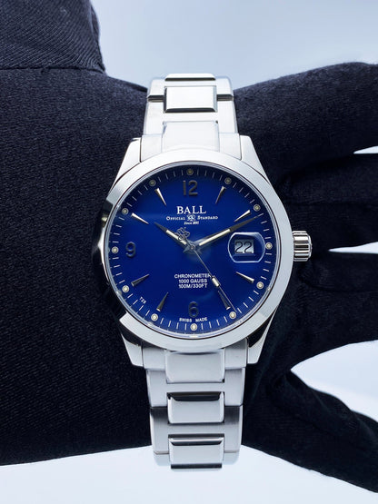 BALL Engineer III Ohio Chronometer Blue Dial Mens Watch Box Papers - Wristwatch