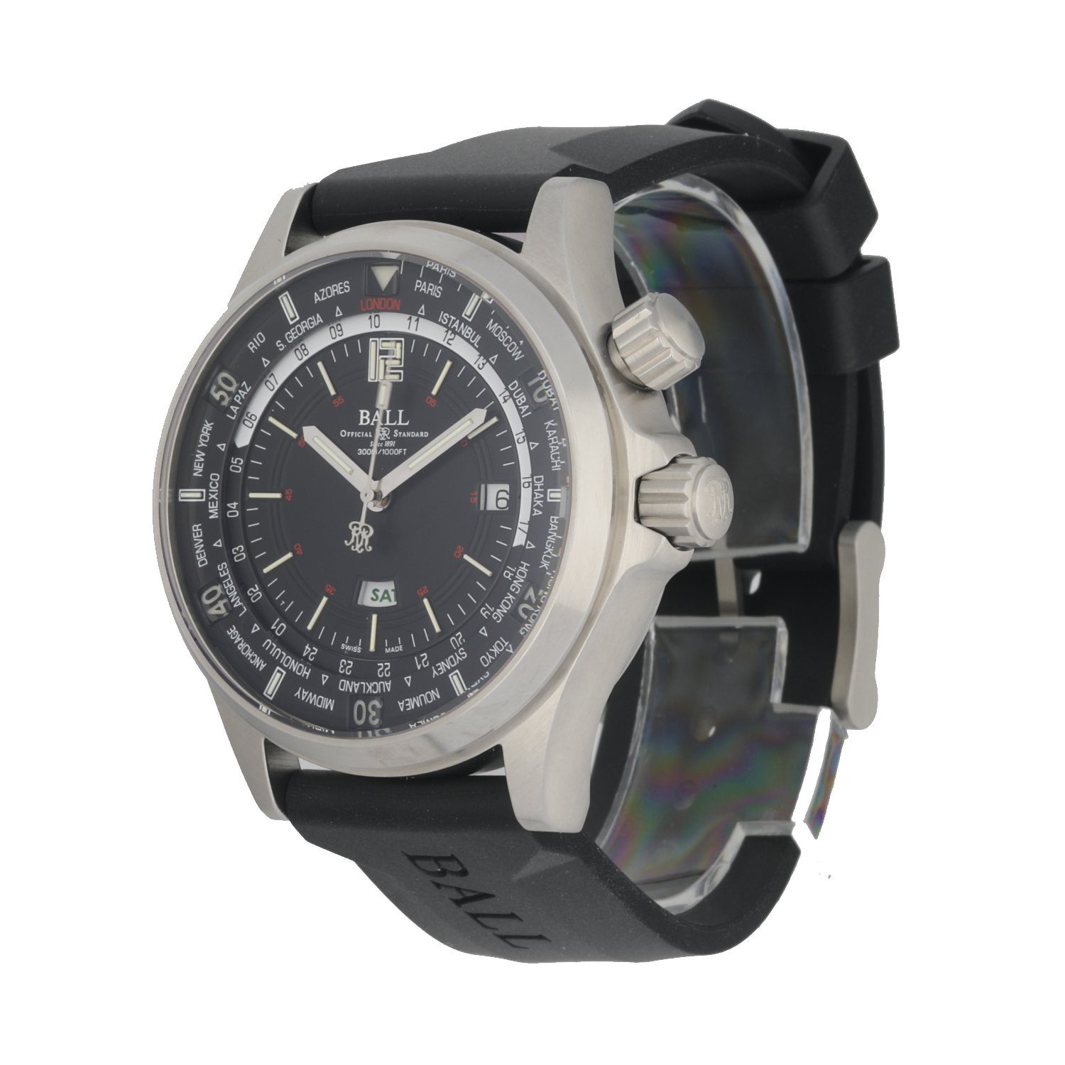 Ball Engineer Master II DG2022A-P3A-BK World Time Men’s Watch Box Papers - Wristwatch