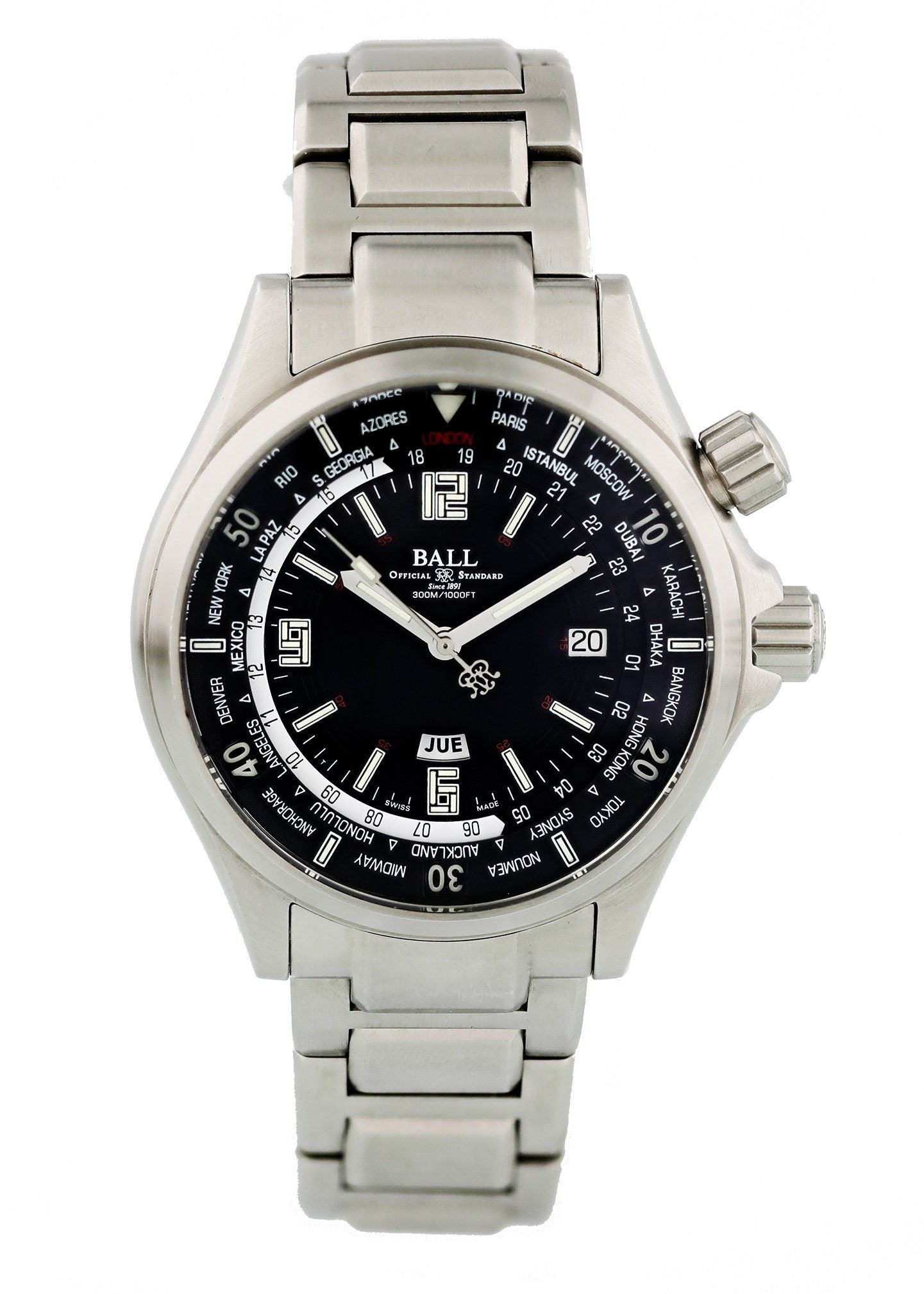 Ball Engineer Master II DG2022A-S4A-BK Worldtime Mens Watch Full Set