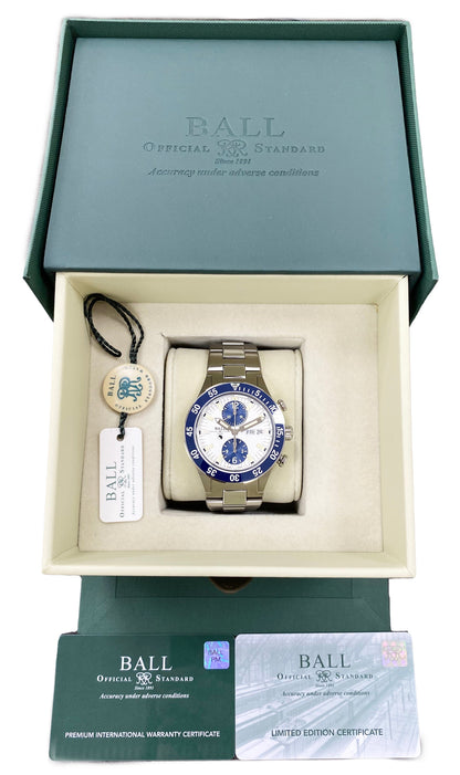 Ball Roadmaster Rescue Chronograph 42mm White Dial Mens Watch Box Papers - Watches