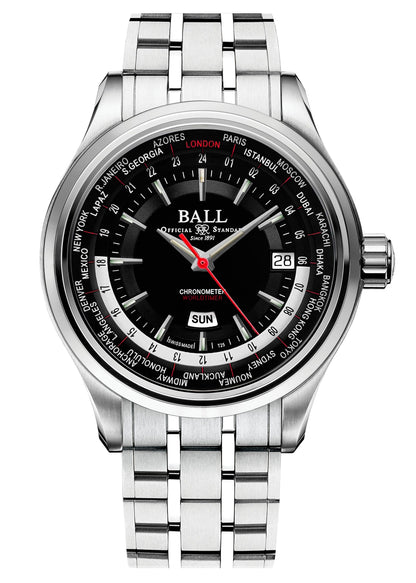 BALL Worldtime GM2020D-S1CJ-BK Mens Watch Box Papers - Wristwatch