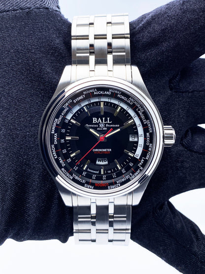 BALL Worldtime GM2020D-S1CJ-BK Mens Watch Box Papers - Wristwatch
