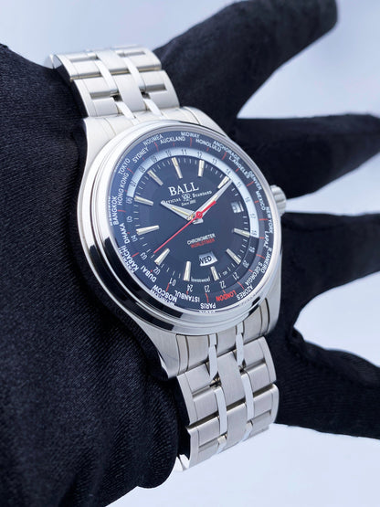 BALL Worldtime GM2020D-S1CJ-BK Mens Watch Box Papers - Wristwatch