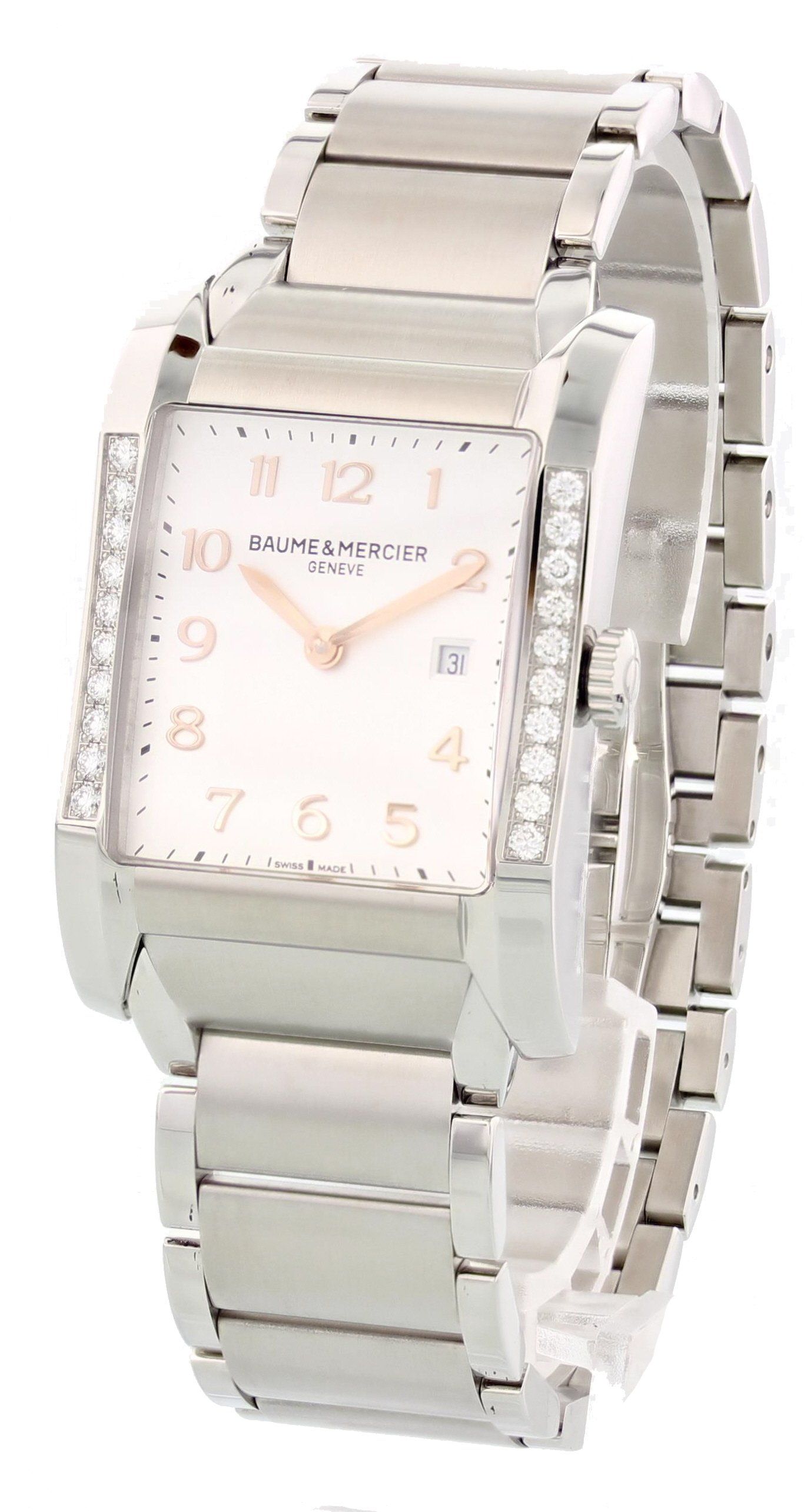 Baume & Mercier Hampton Milleis MOA10023 Steel Diamonds Ladies Watch - Wristwatch