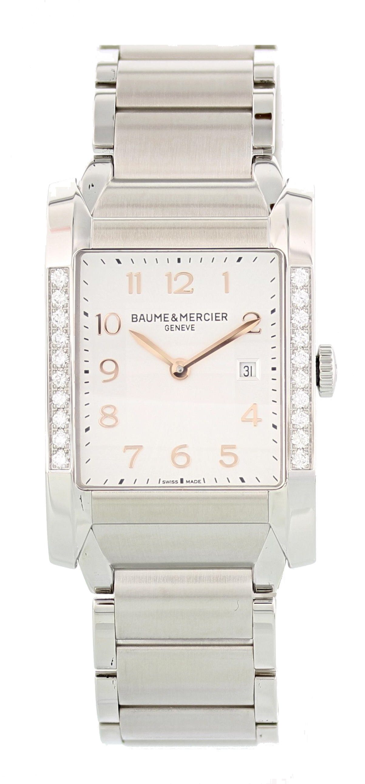 Baume & Mercier Hampton Milleis MOA10023 Steel Diamonds Ladies Watch - Wristwatch