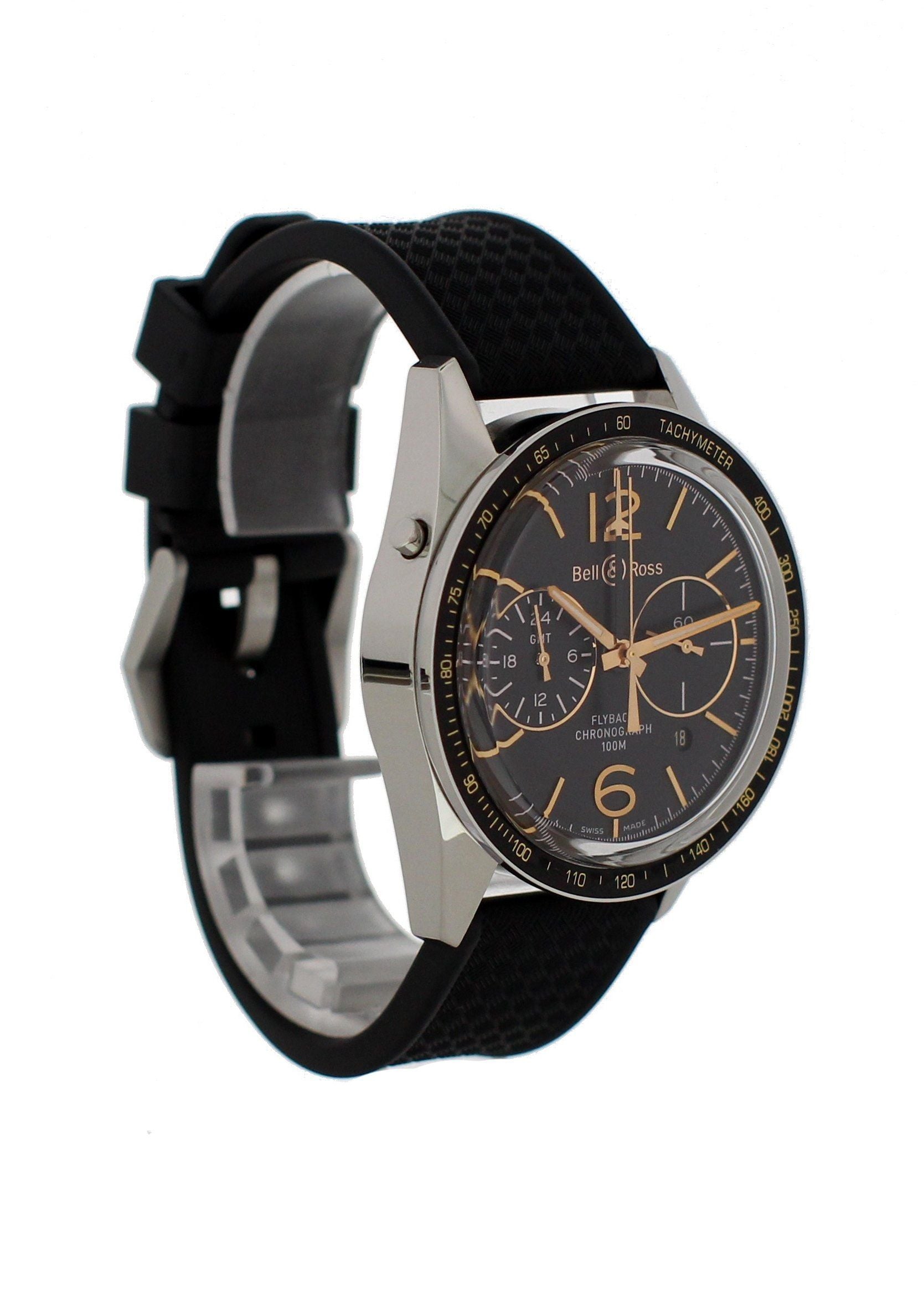 Bell And Ross Vintage Sport BR-126-55-SP GMT Flyback Men’s Watch Box Papers - Wristwatch