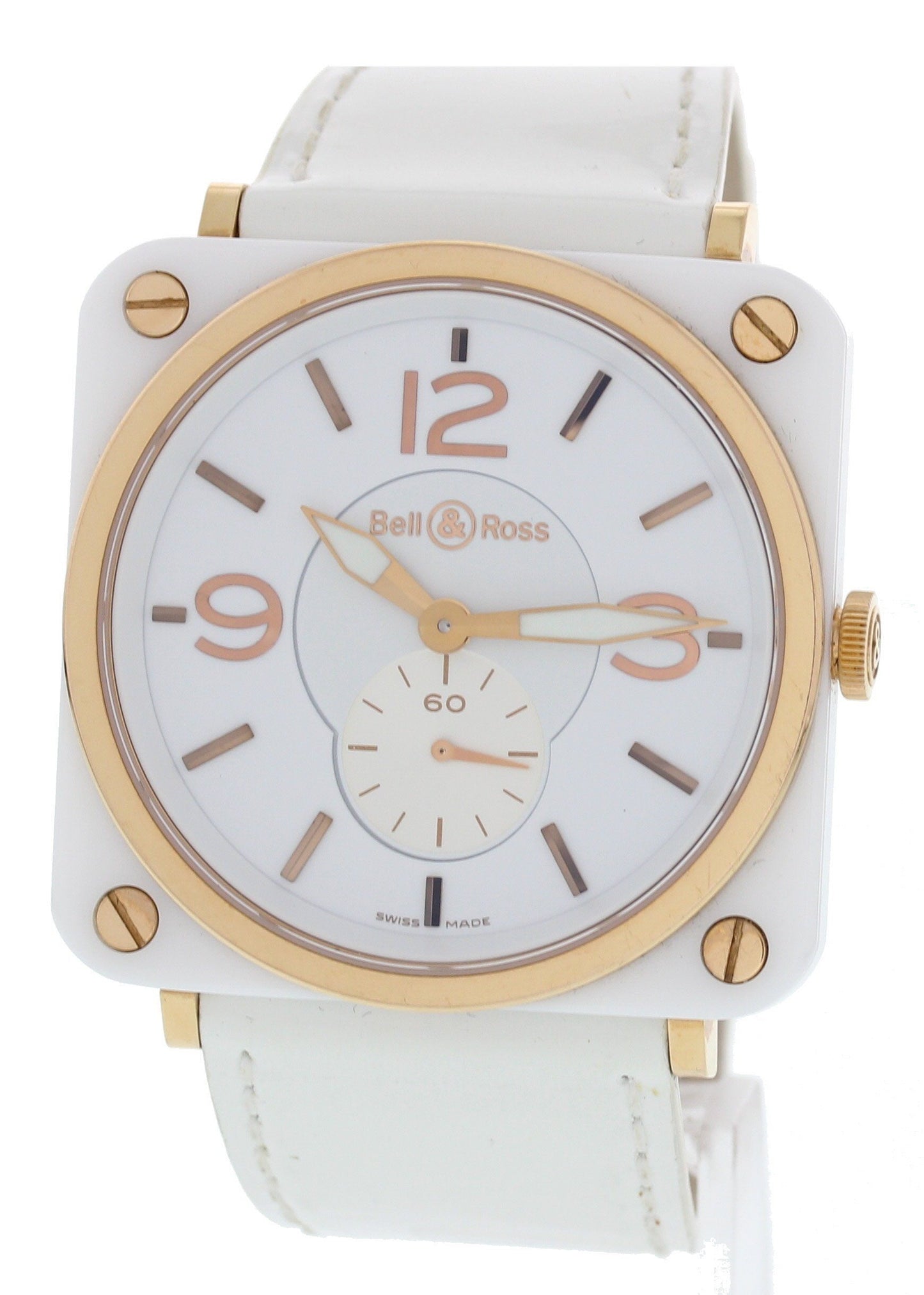 Bell & Ross Aviaton BRS-98-WCR White Ceramic & Gold