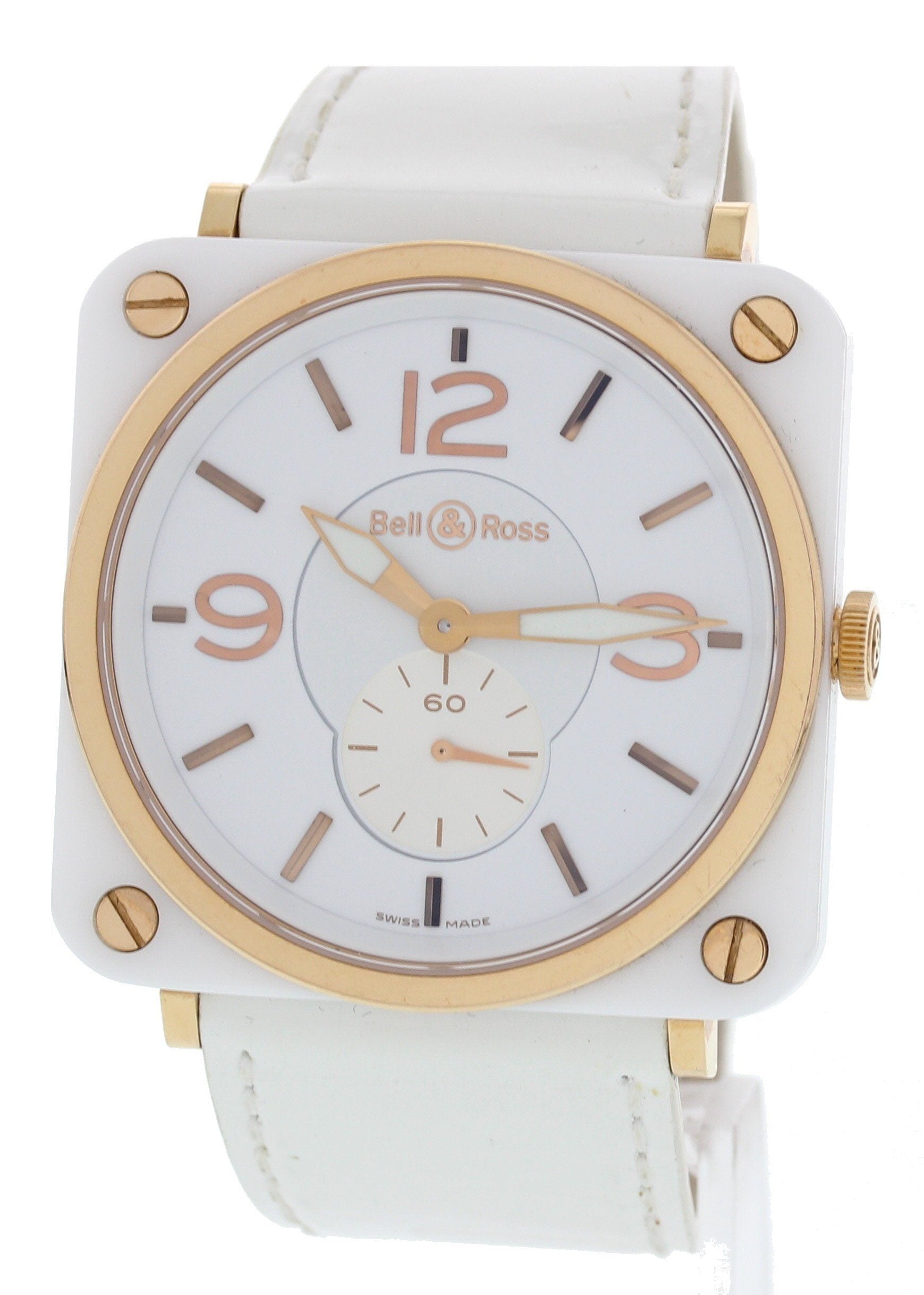 Bell & Ross Aviaton BRS-98-WCR White Ceramic & Gold