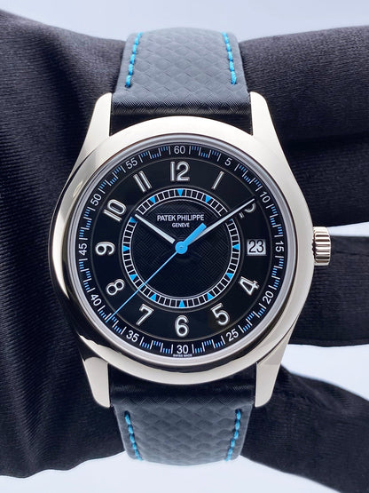 Patek Philippe Calatrava 6007G-011 Blue Mens Watch Box Papers - Watches