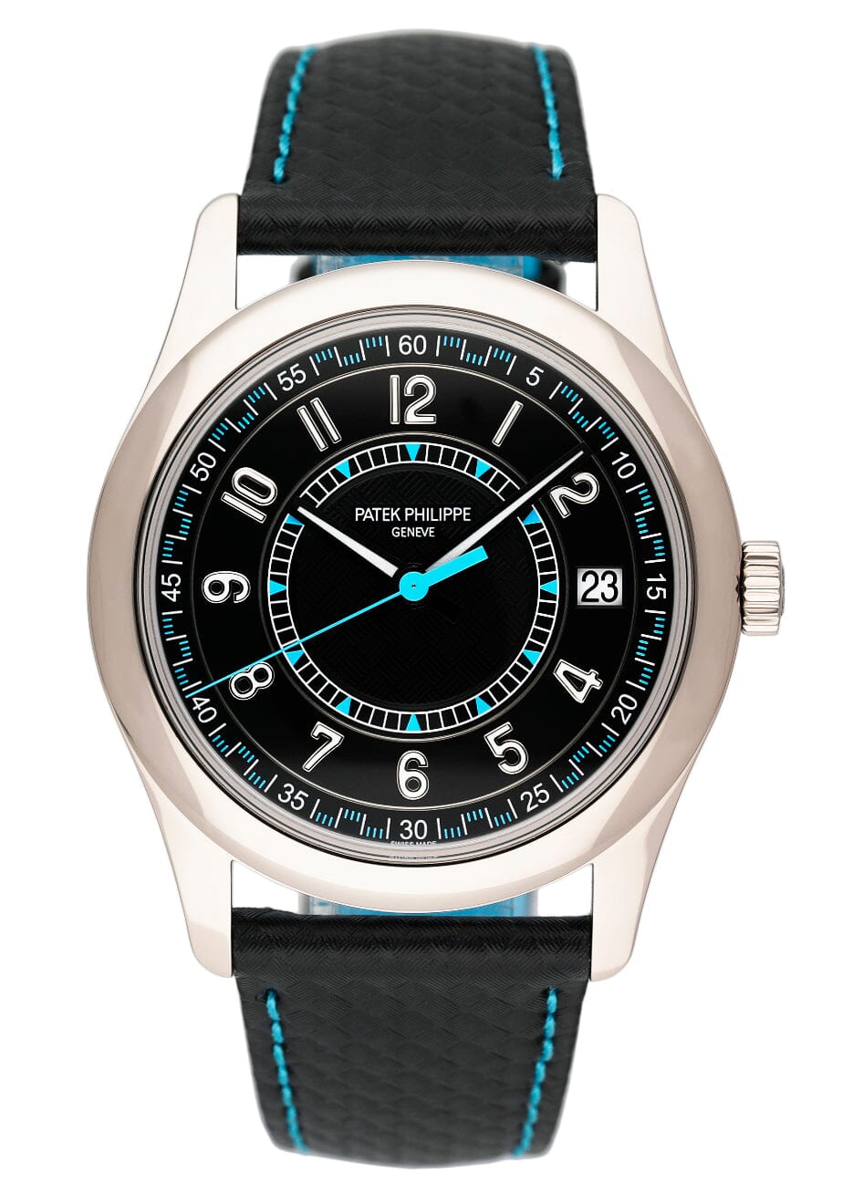 Patek Philippe Calatrava 6007G-011 Blue Mens Watch Box Papers - Watches