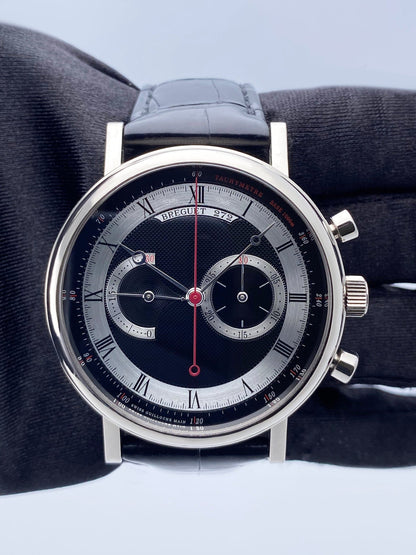 Breguet Classique 5287 Chronograph White Gold Mens Watch Box Papers