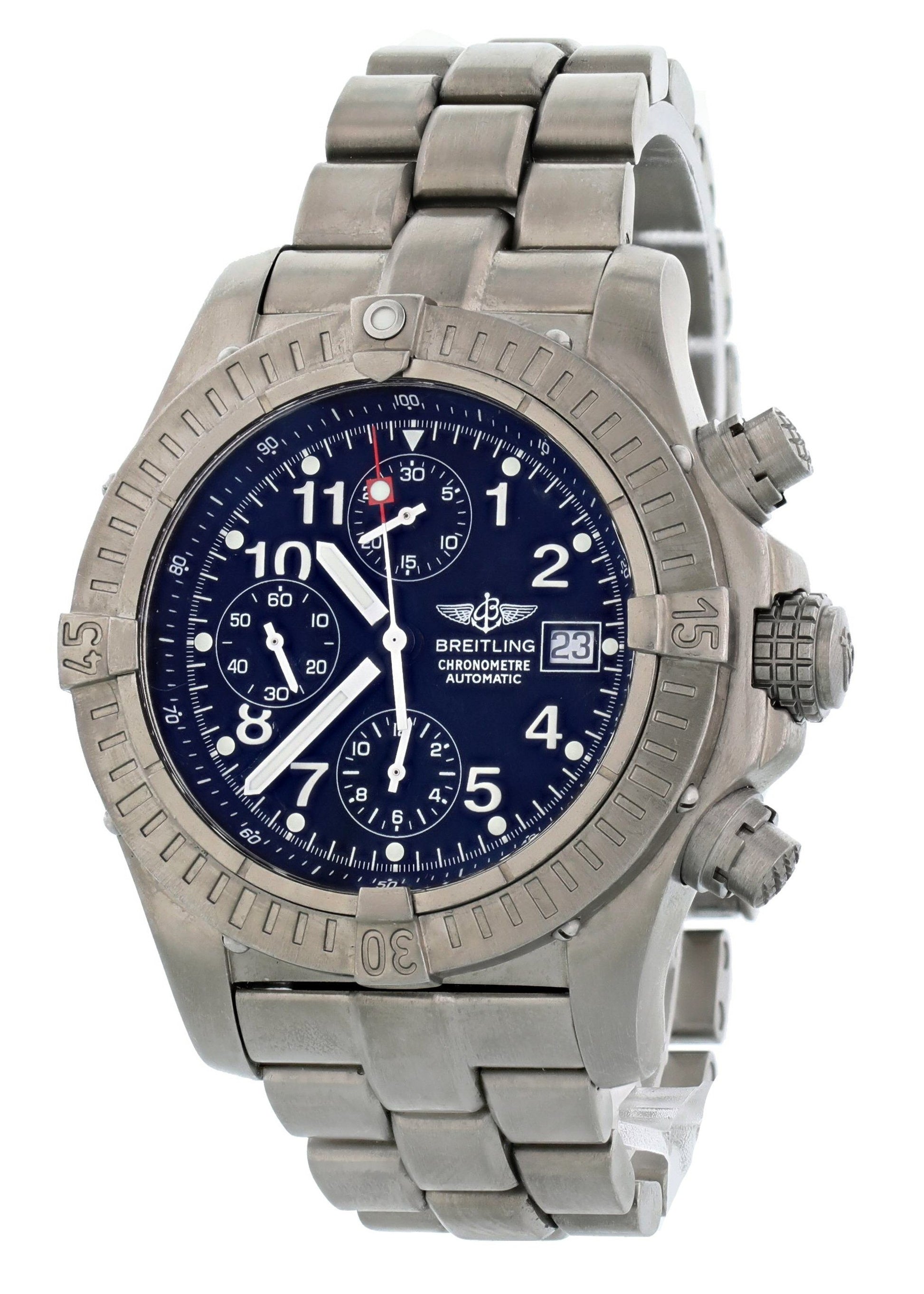 Breitling Avenger Chronograph E13360 Titanium Mens Watch - Wristwatch