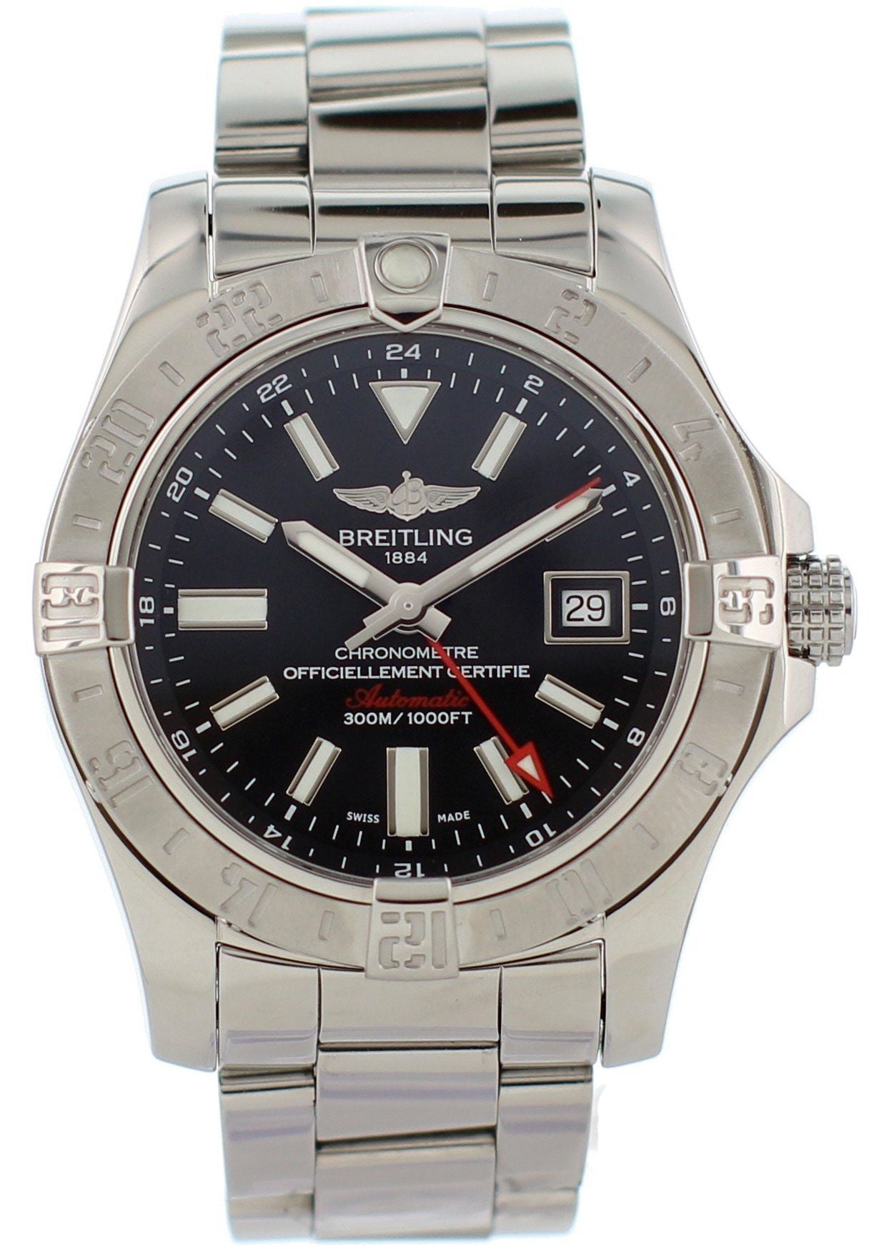 Breitling Avenger II GMT A32390 Mens Watch Box Papers - Virtual