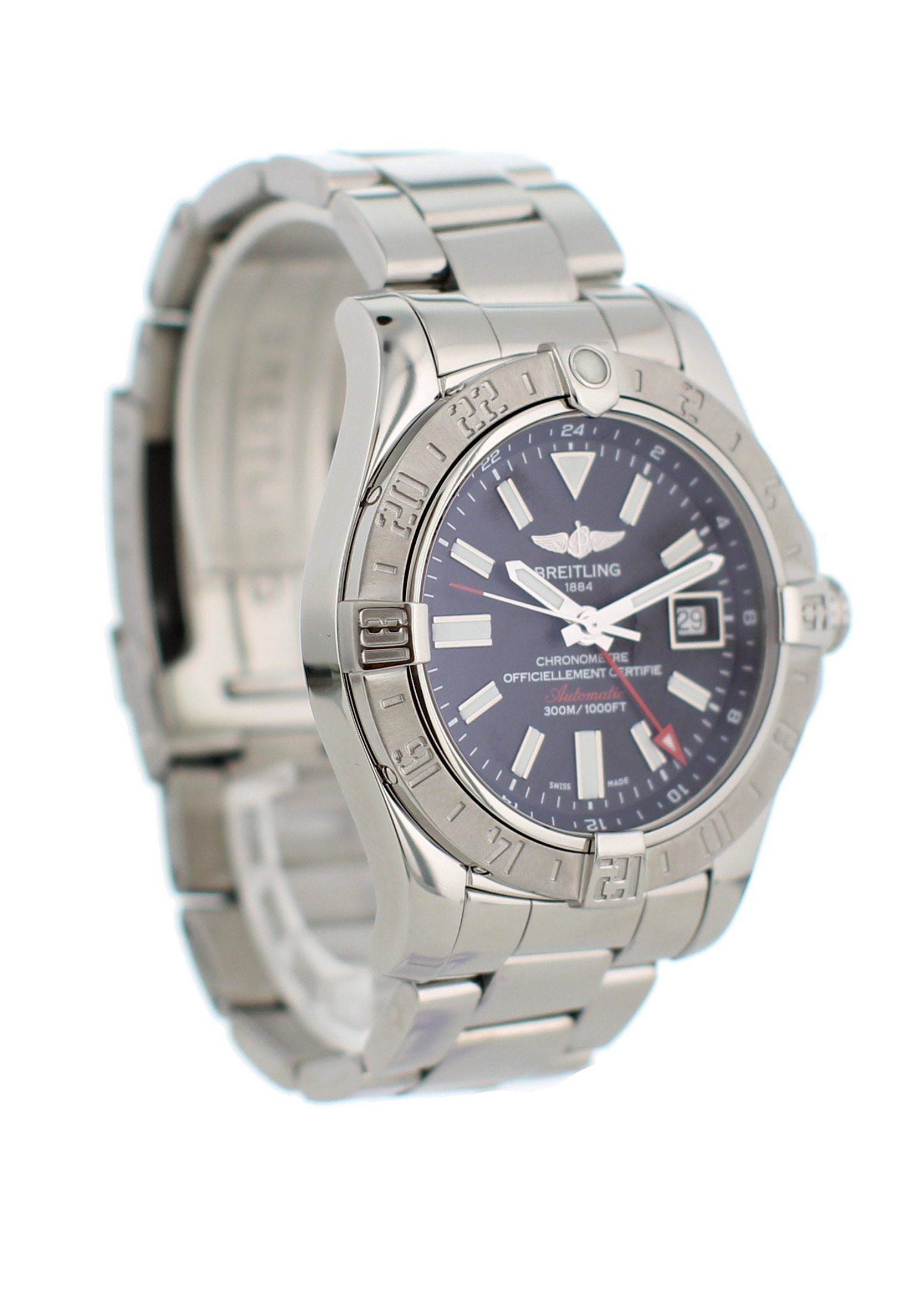Breitling Avenger II GMT A32390 Mens Watch Box Papers - Virtual