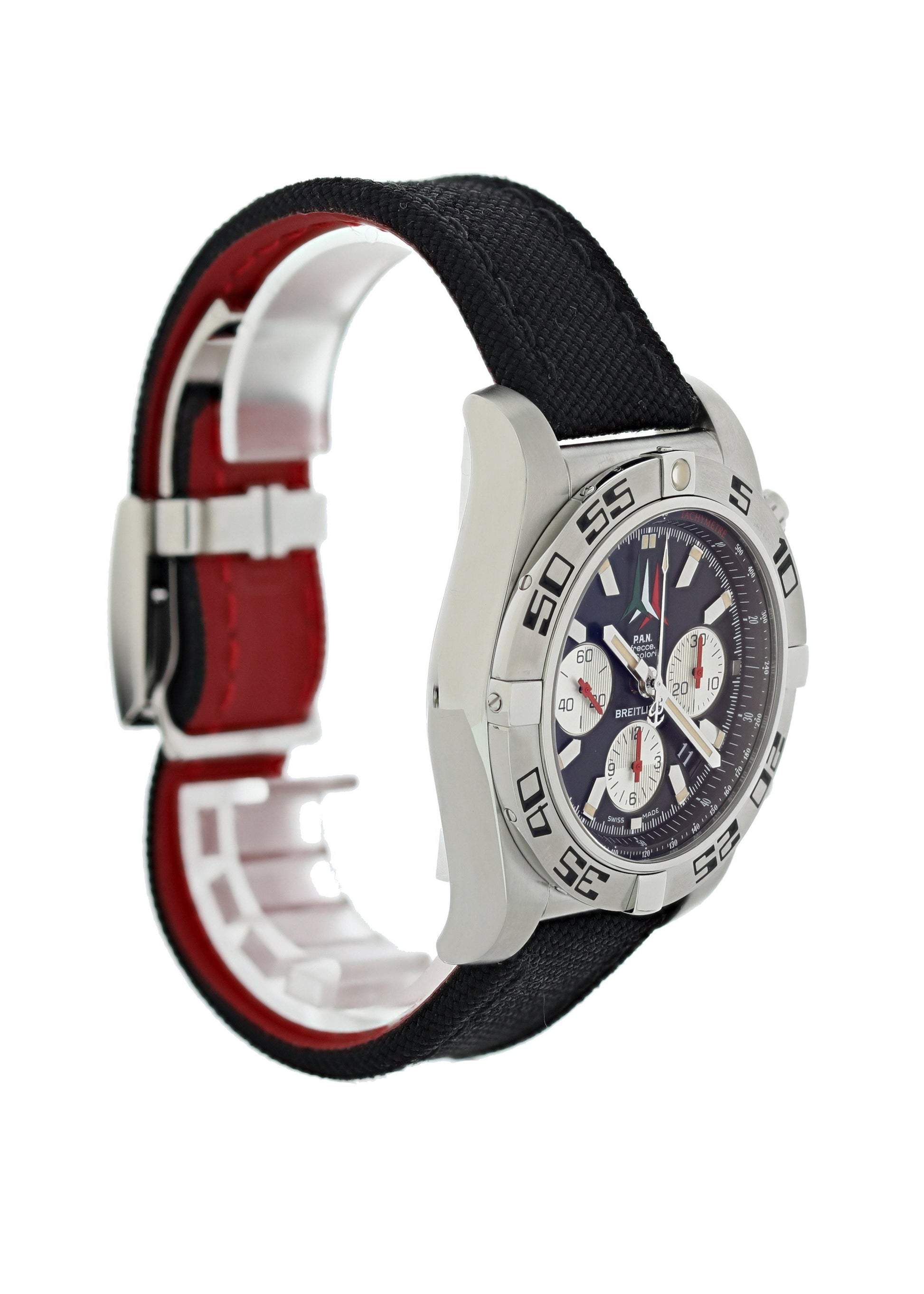 Breitling Chronomat 01 AB0110 P.A.N Frecce Tricolore Mens Watch Box Papers