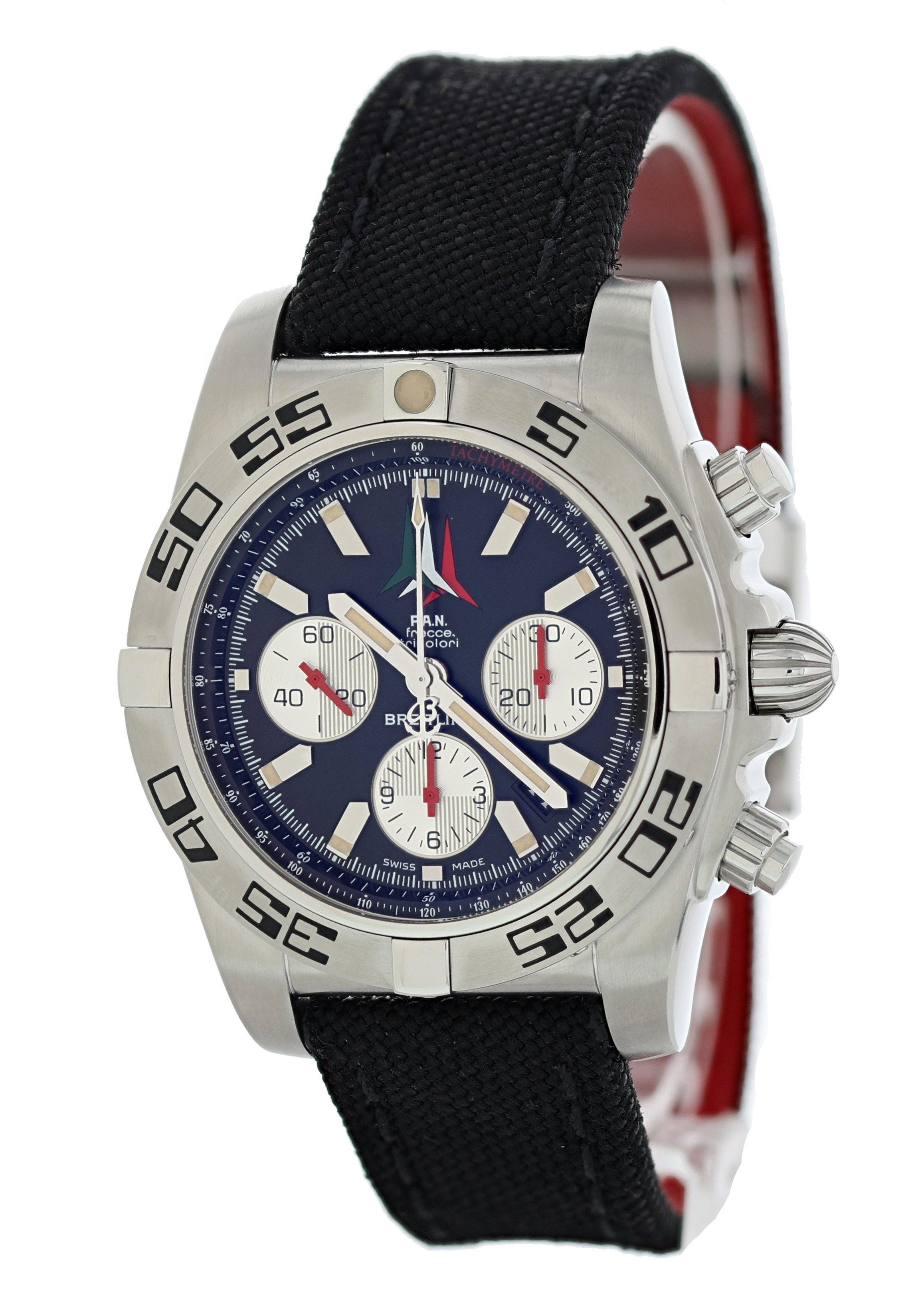 Breitling Chronomat 01 AB0110 P.A.N Frecce Tricolore Mens Watch Box Pa