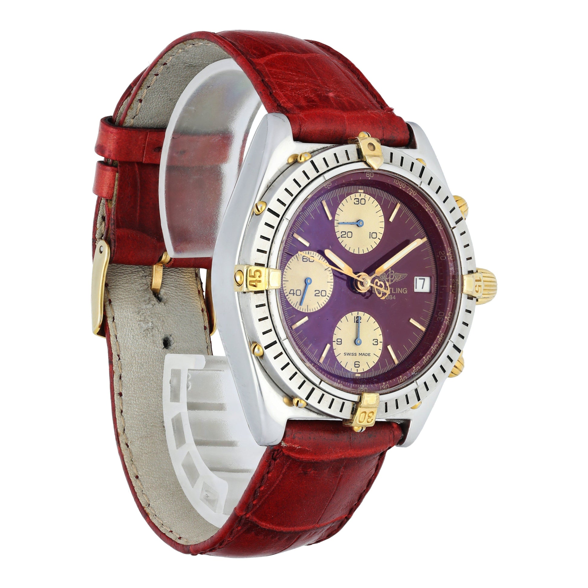 Breitling Chronomat B13048 Bordeaux Dial Men's Watch