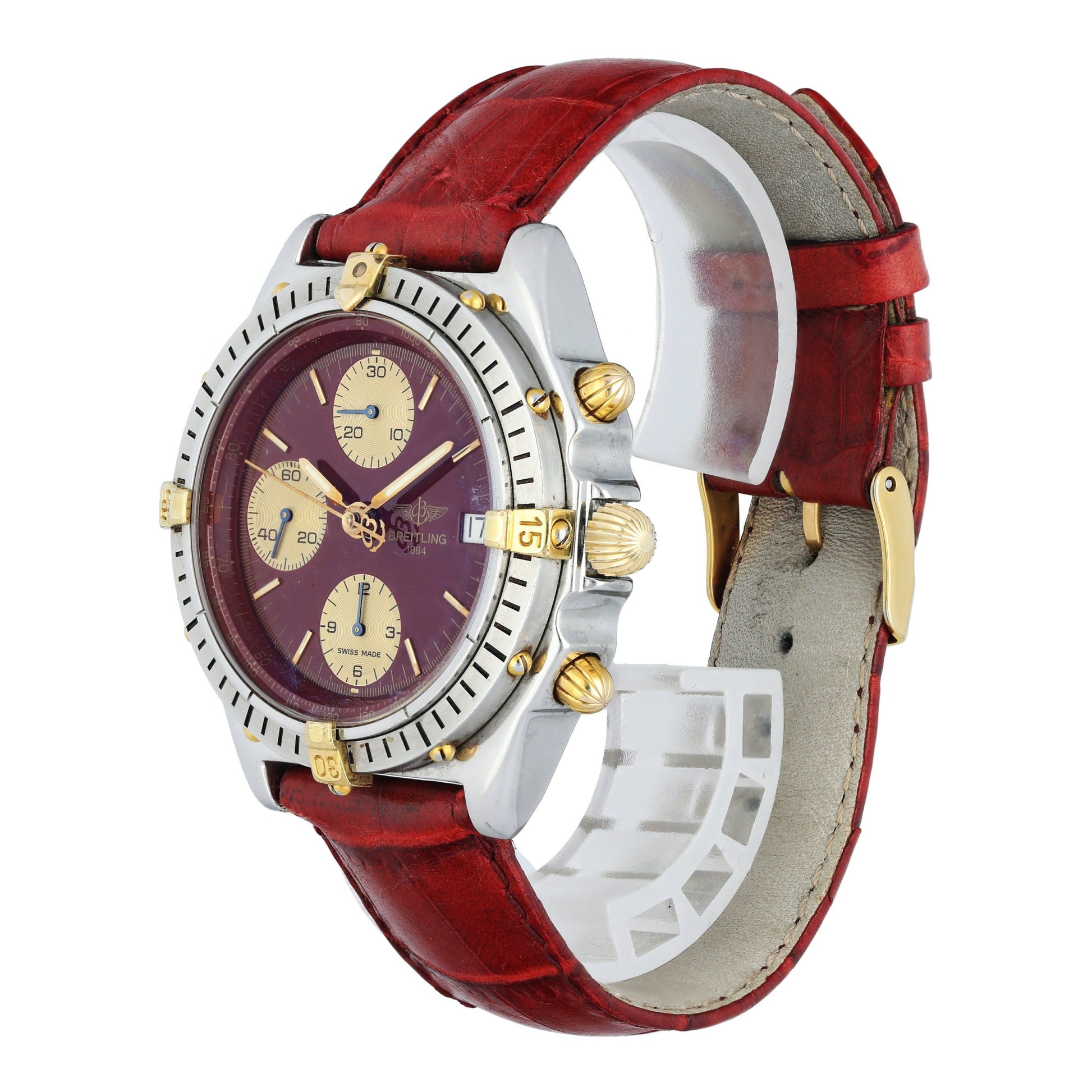 Breitling Chronomat B13048 Bordeaux Dial Men's Watch