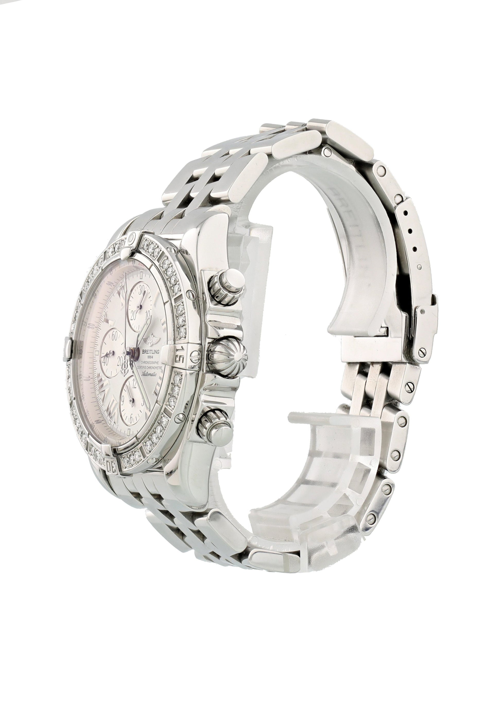 Breitling Chronomat Evolution A13356 Diamond Bezel Mens Watch - Wristwatch