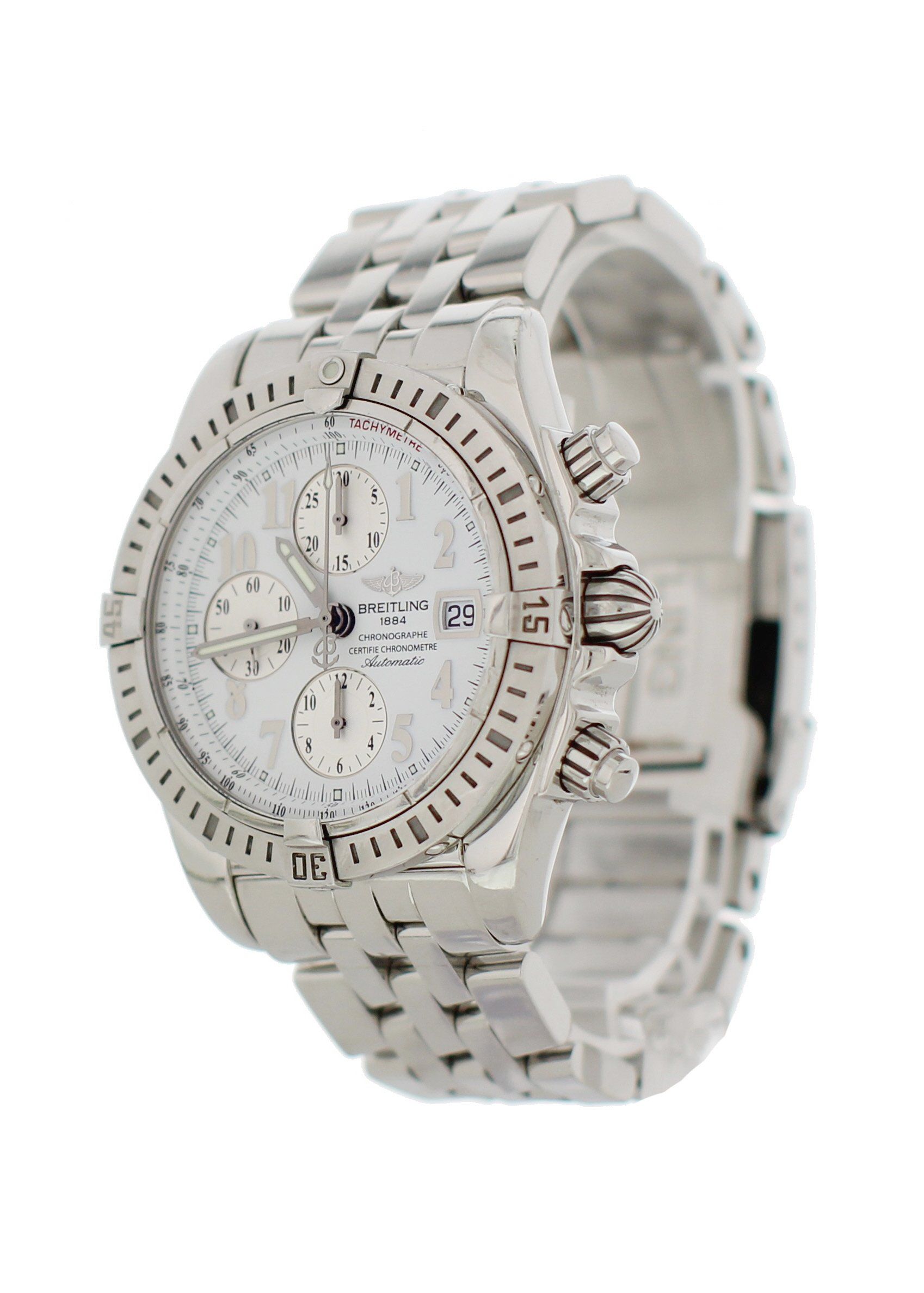Breitling Chronomat Evolution A13356 Mens Watch Box Papers - Wristwatch