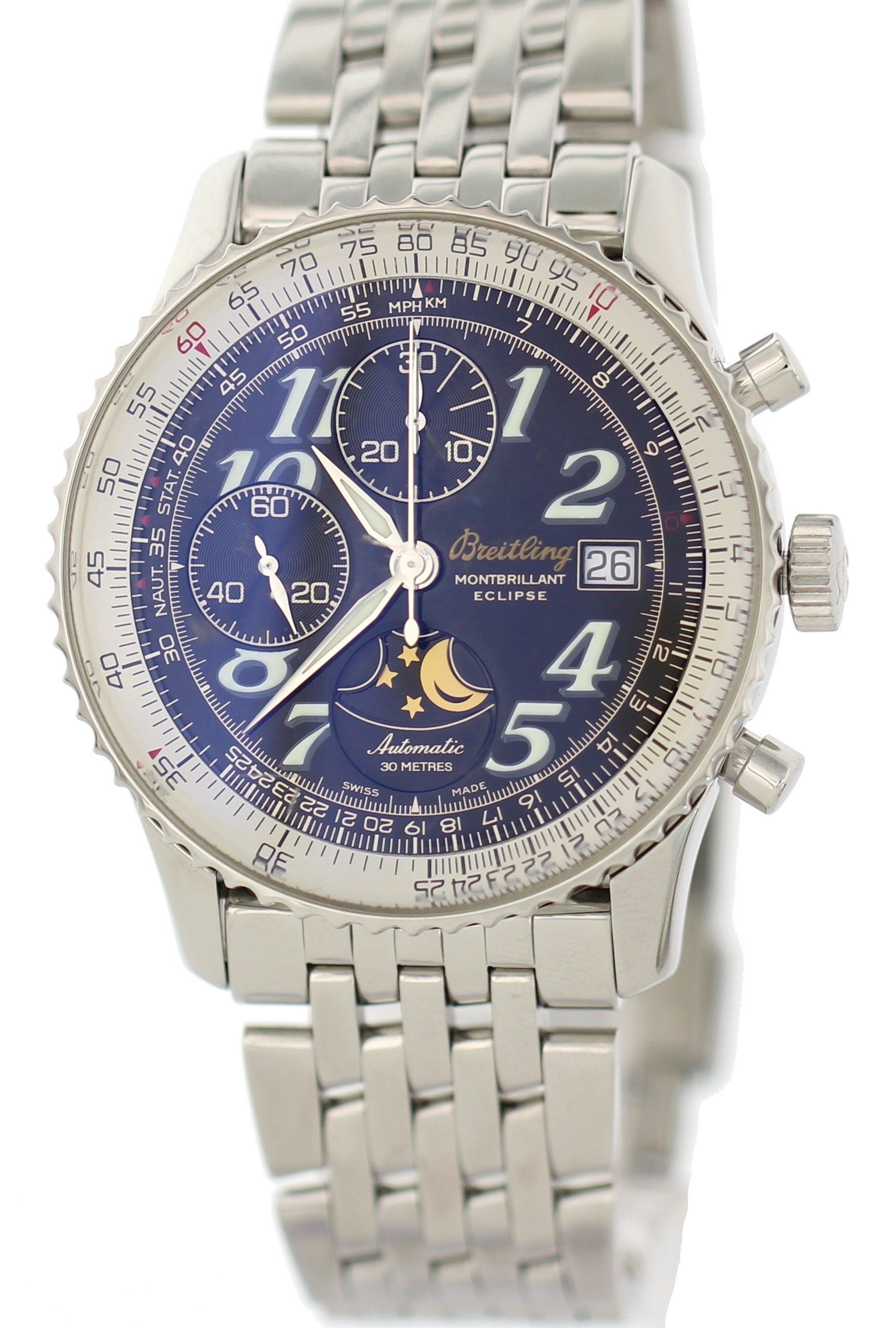 Breitling Montbrillant Eclipse A43030 Automatic Box & Papers - Wristwatch