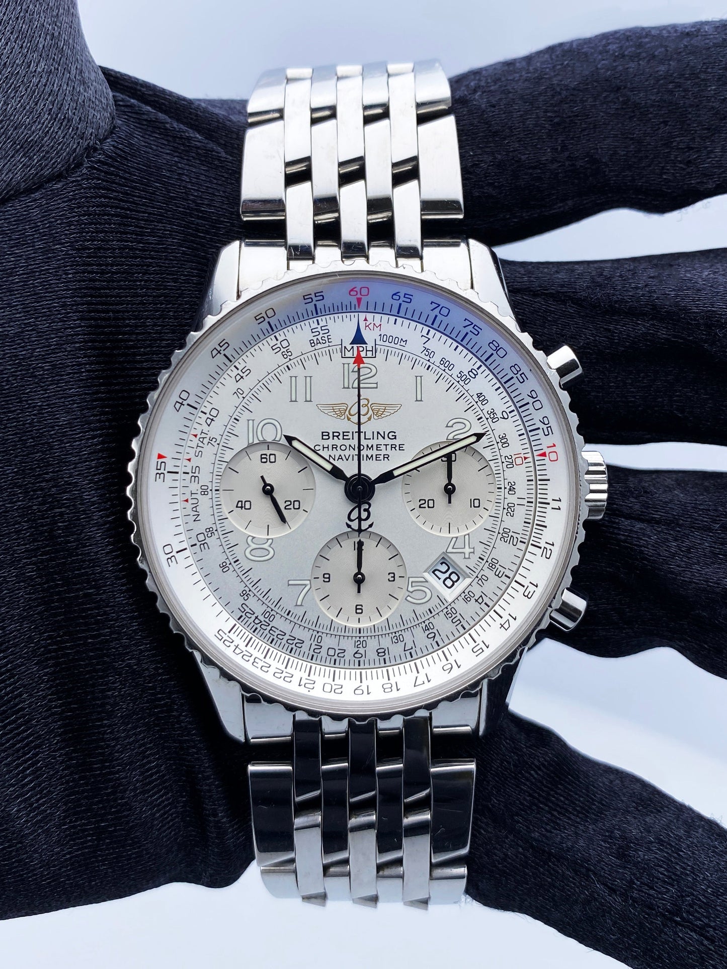 Breitling Navitimer A2332212 Stainless Steel Mens Watch Box Papers - Wristwatch