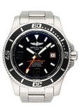 Breitling Superocean 44 A17391 Black Dial Steel Mens Watch Box Papers - Watches