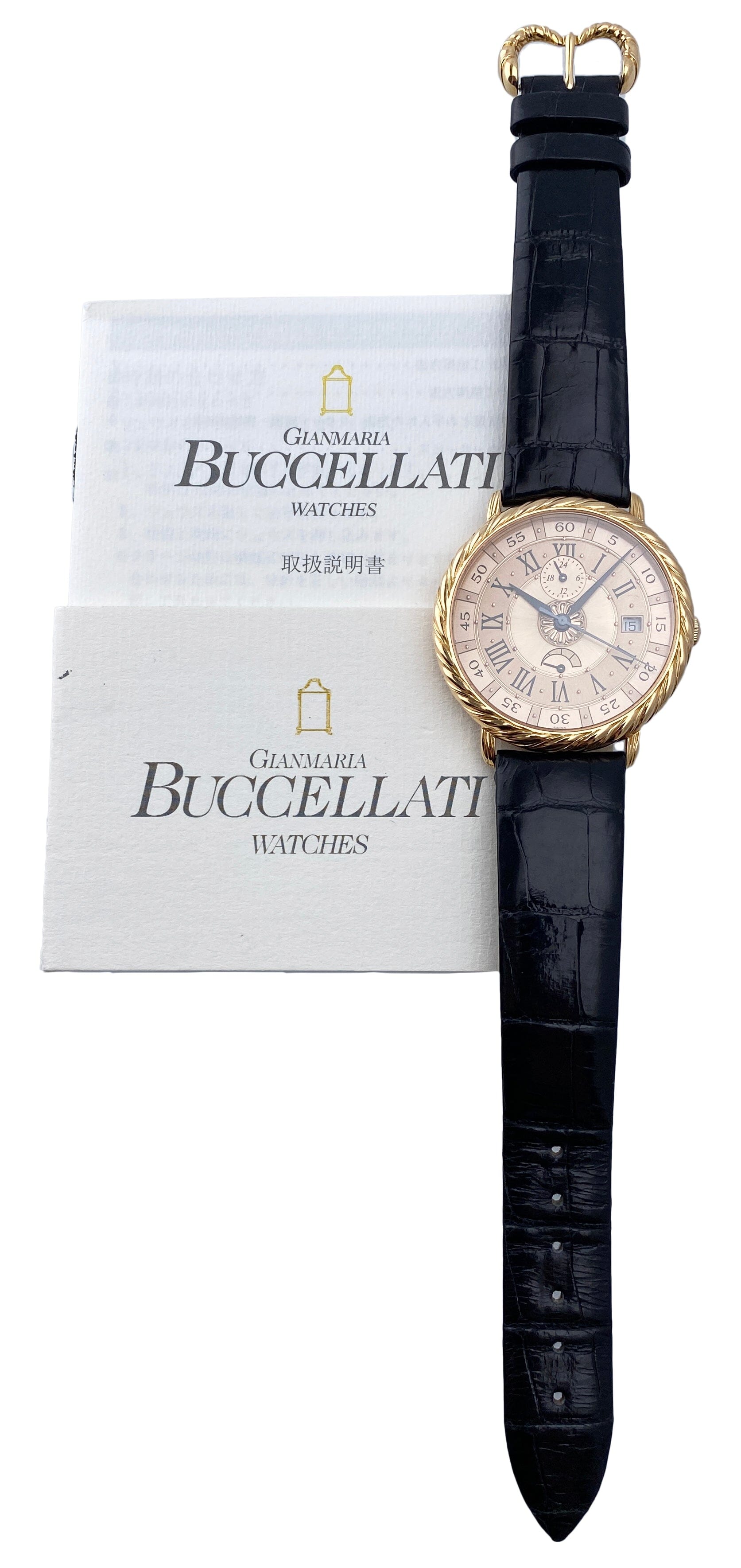 Buccellati Audachron 5114 18K Rose Gold Mens Watch With Papers