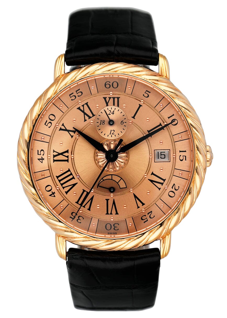 Buccellati Audachron 5114 18K Rose Gold Mens Watch With Papers