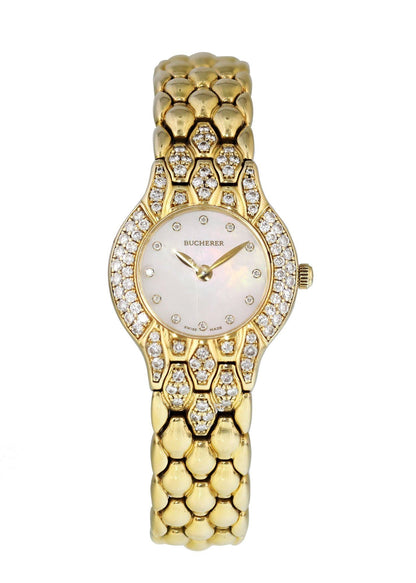 Bucherer Medea Pearl Dial Yellow Gold Ladies Watch - Wristwatch