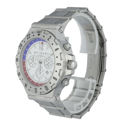 Bvlgari Diagono GMT40SVG Fly Back Pepsi Bezel Mens Watch - Wristwatch