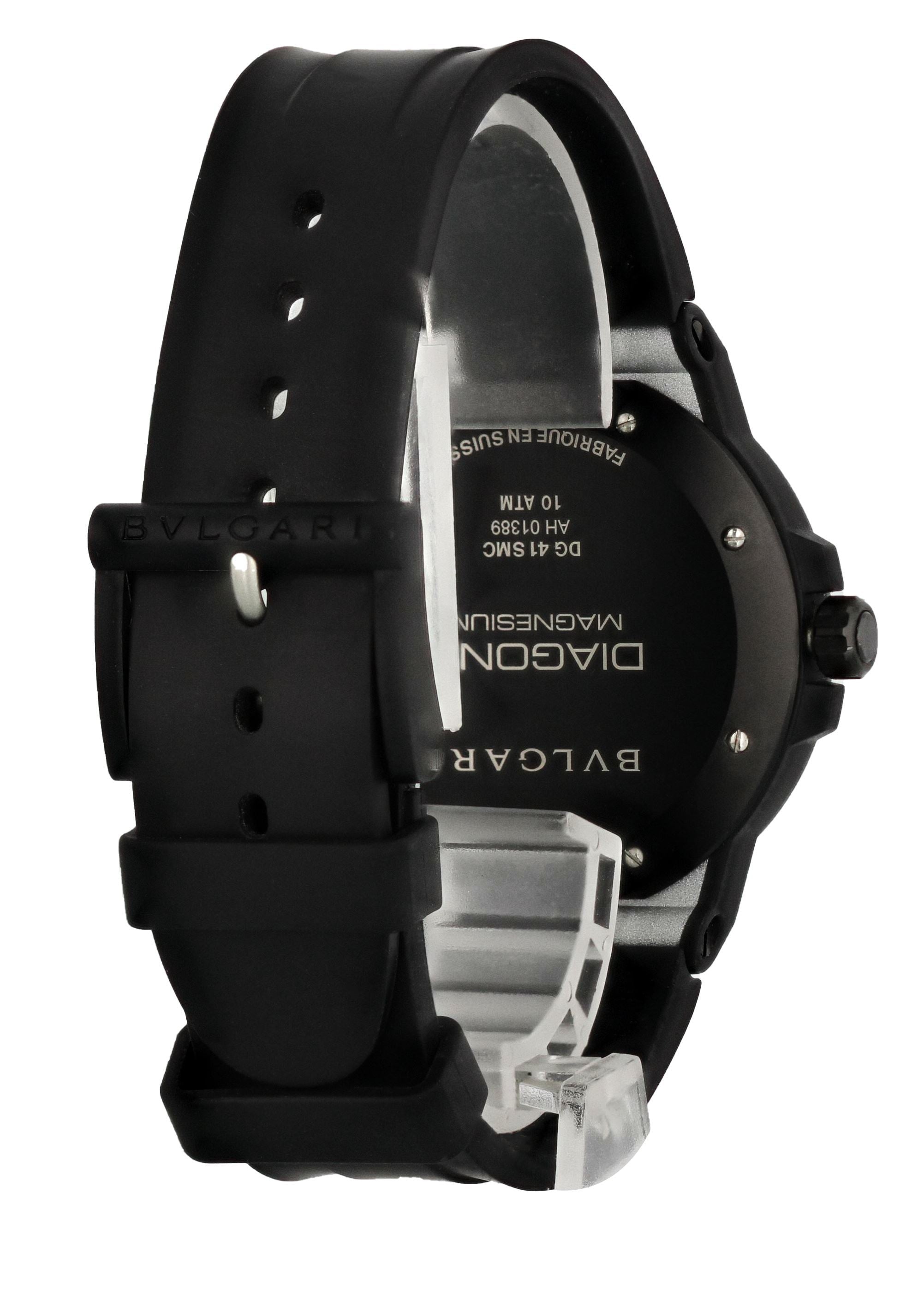 Bvlgari Diagono Magnesium DG 41 SMC Men's Watch Box Papers