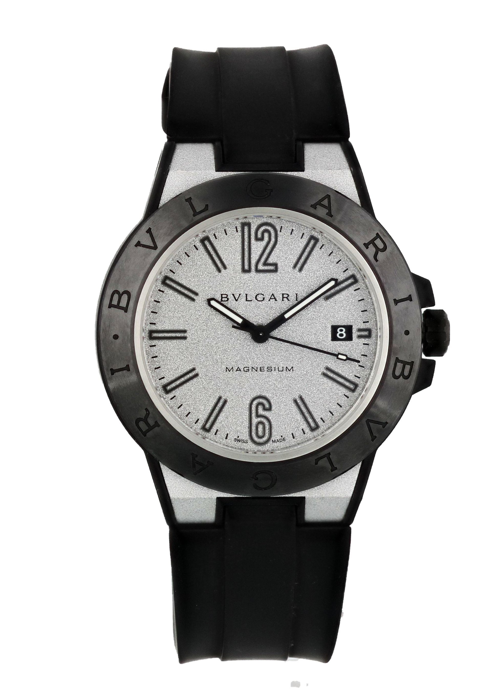 Bvlgari Diagono Magnesium DG 41 SMC Men’s Watch Box Papers - Wristwatch