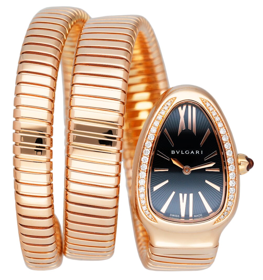 Bvlgari Serpenti 101815 Diamond 18K Rose Gold Ladies Watch - Watches