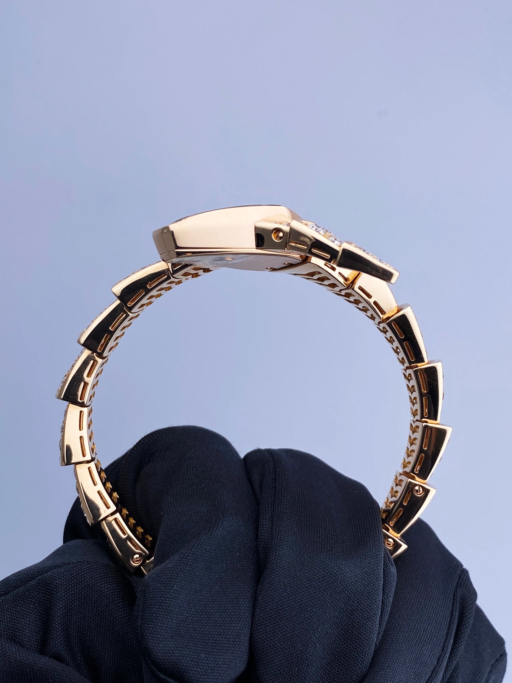 Bvlgari Serpenti MOP Diamond 18K Rose Gold Ladies Watch Box Papers - Virtual