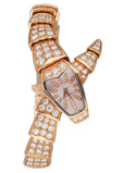 Bvlgari Serpenti MOP Diamond 18K Rose Gold Ladies Watch Box Papers - Virtual