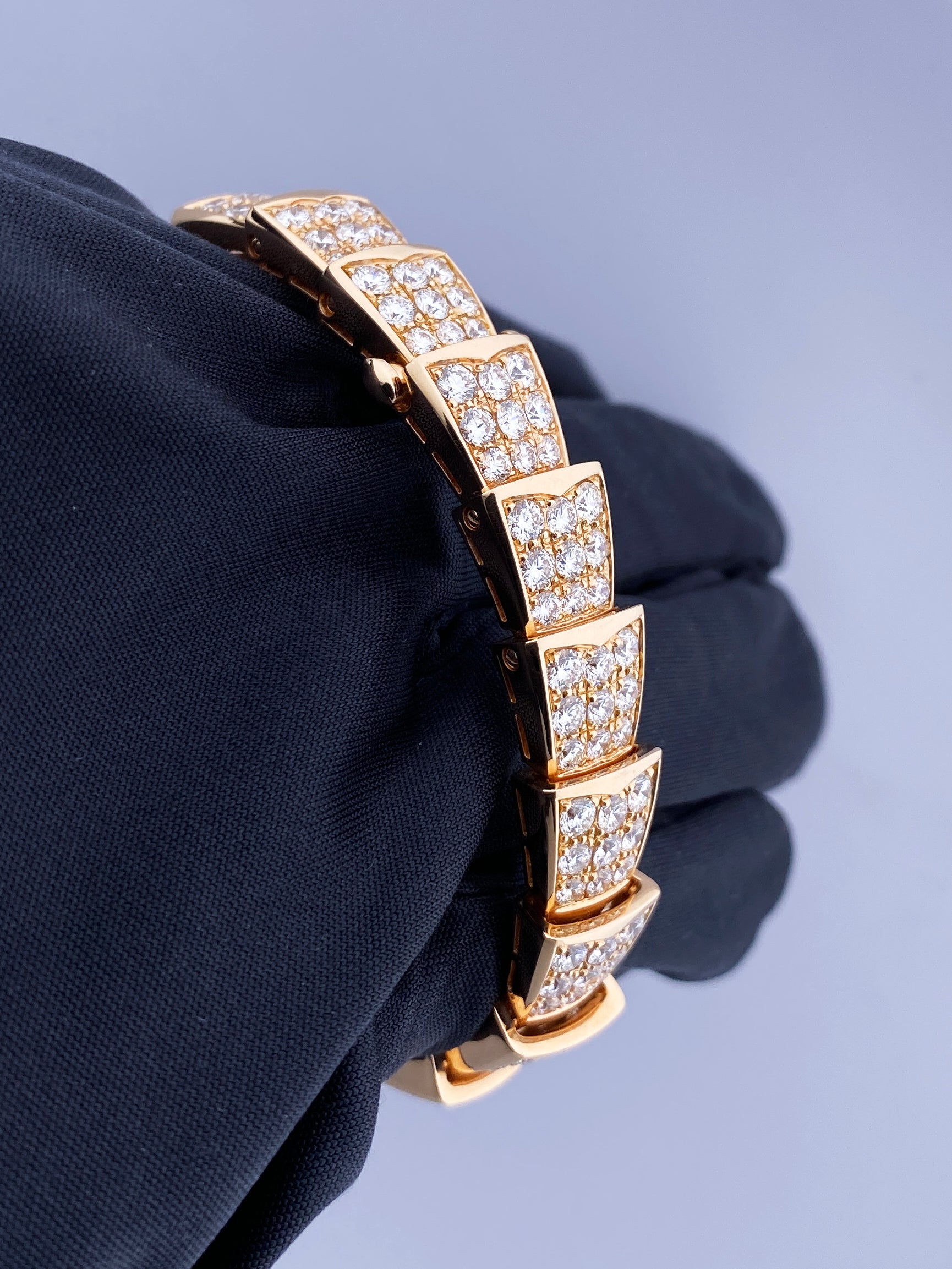 Bvlgari Serpenti MOP Diamond 18K Rose Gold Ladies Watch Box Papers - Virtual