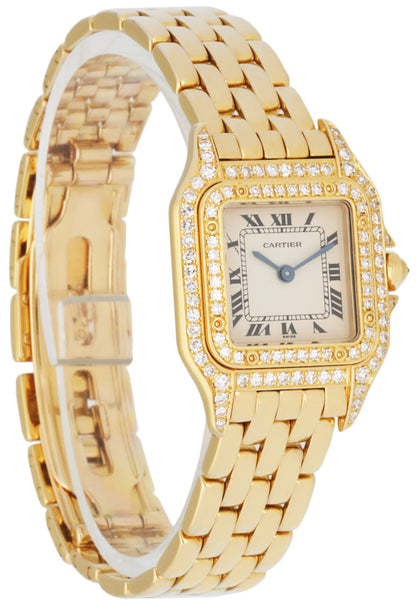 Cartier 1280/2 18K Yellow Gold & Diamond Ladies Watch - Wristwatch