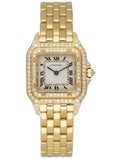 Cartier 1280/2 18K Yellow Gold & Diamond Ladies Watch - Wristwatch